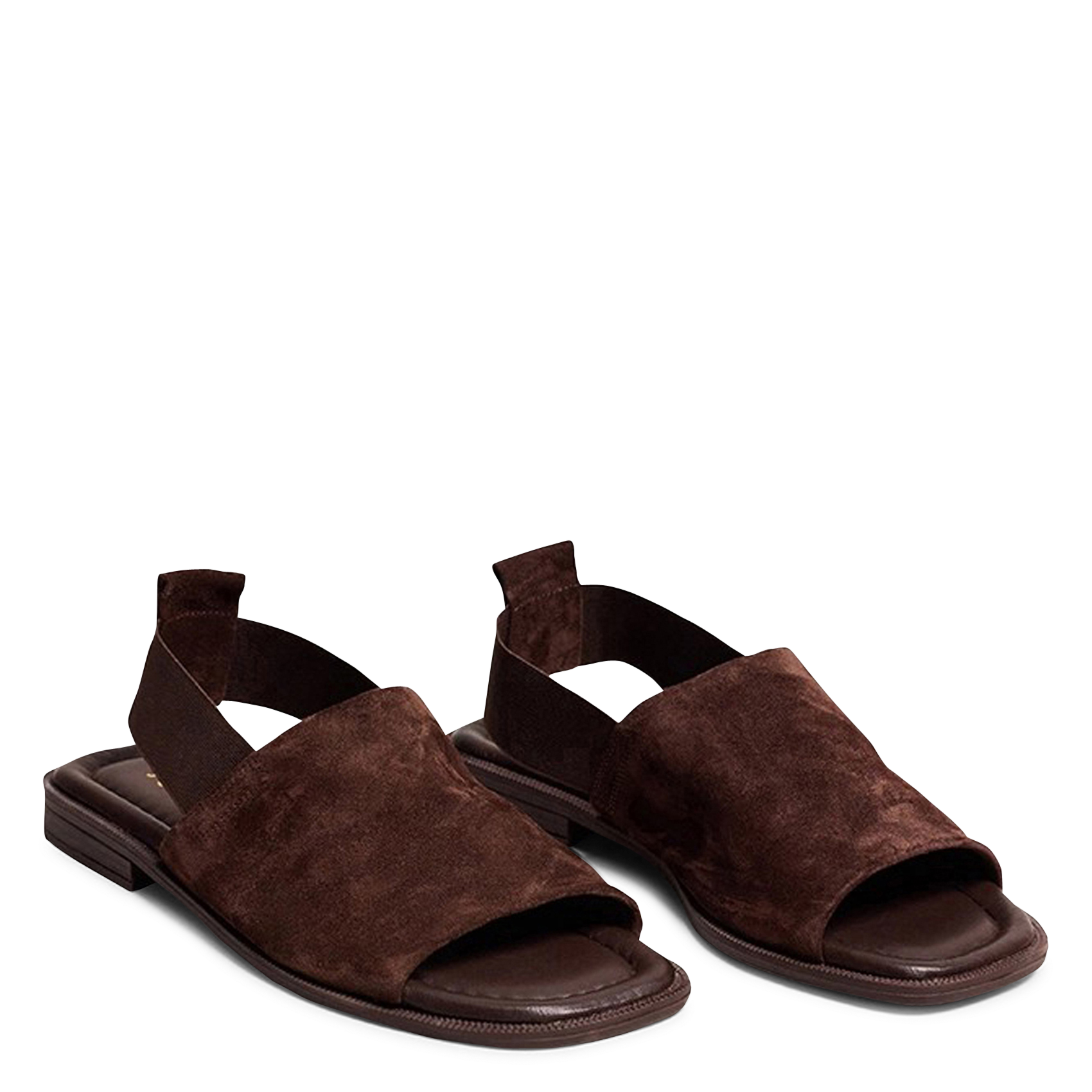 Sandales plates en cuir suédé joy JONAK Marron