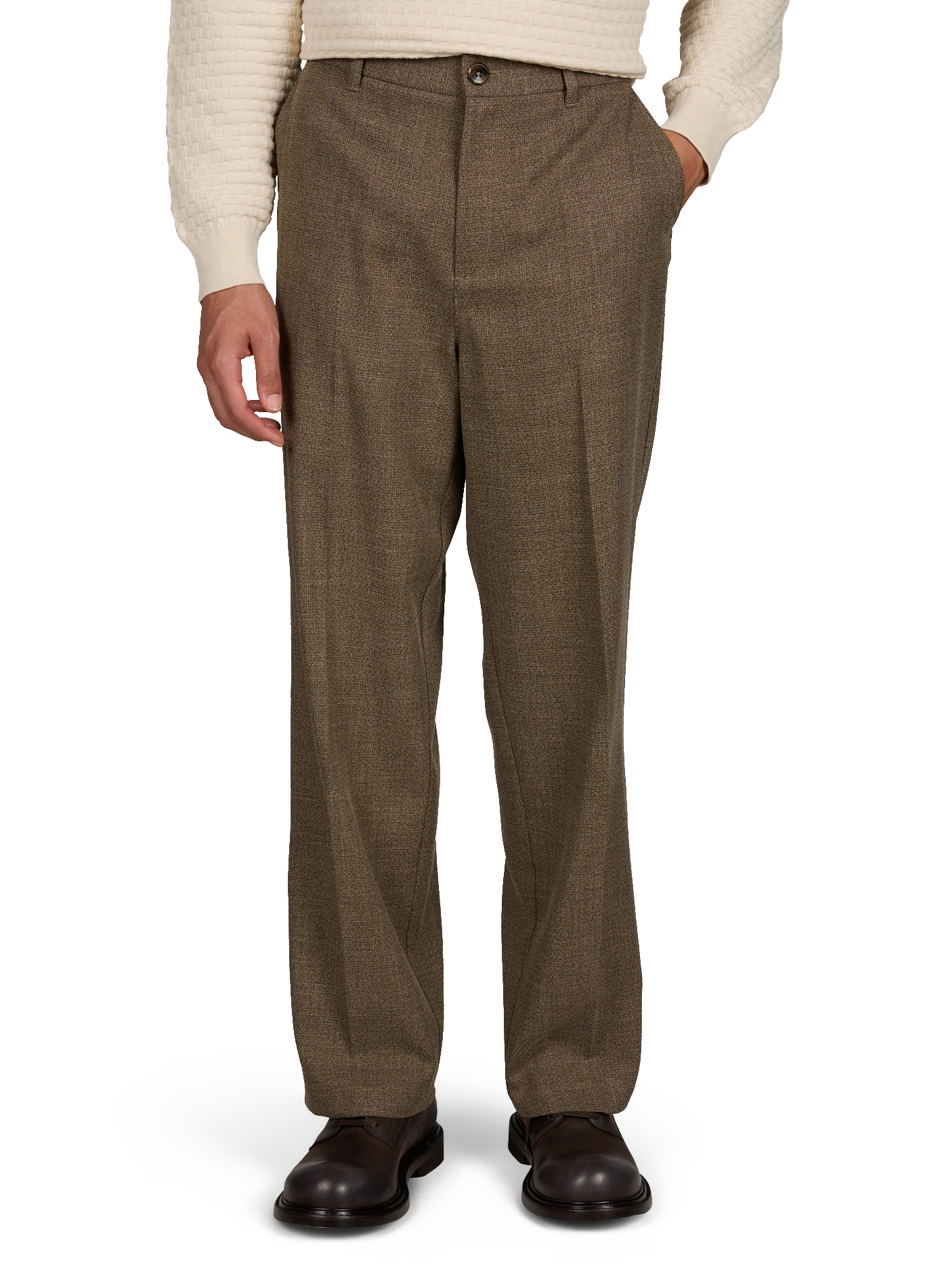 Tweed cigarette pants LES DEUX Brown