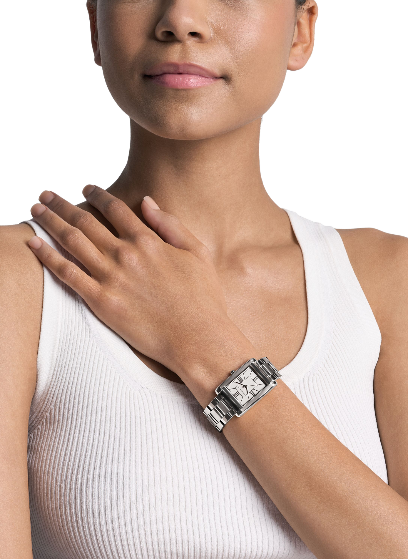 Montre quartz Essex en acier inoxydable MICHAEL KORS MONTRES Blanc