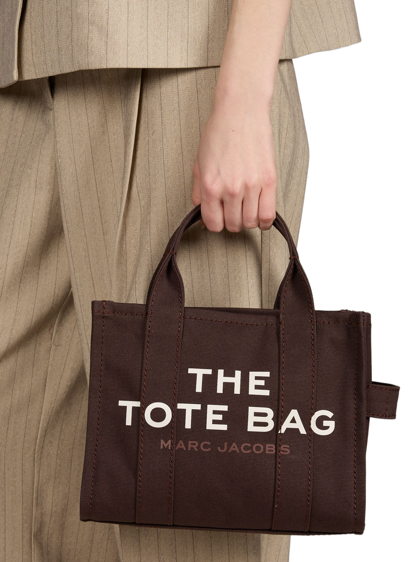 Borsa tote piccola in tela MARC JACOBS Marrone