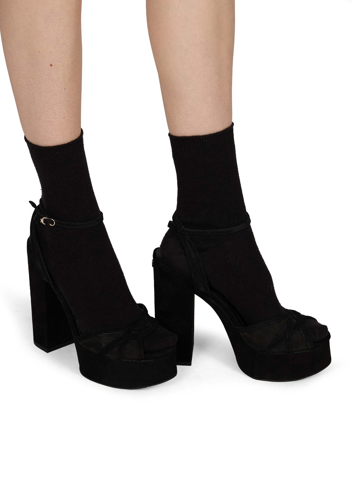 Suede Sandy Pumps SAM EDELMAN Black