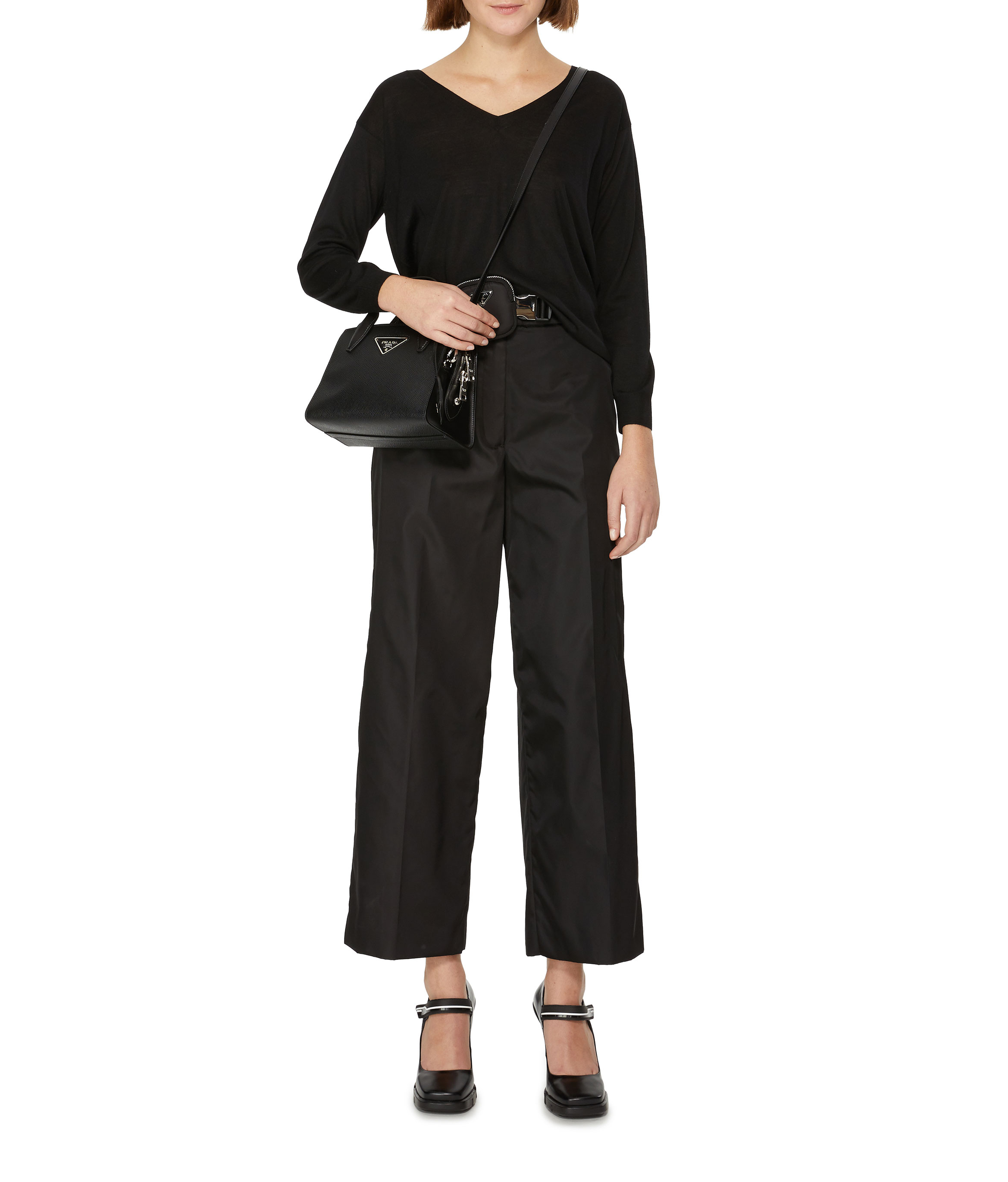 Calfskin leather Mary Janes  PRADA Black