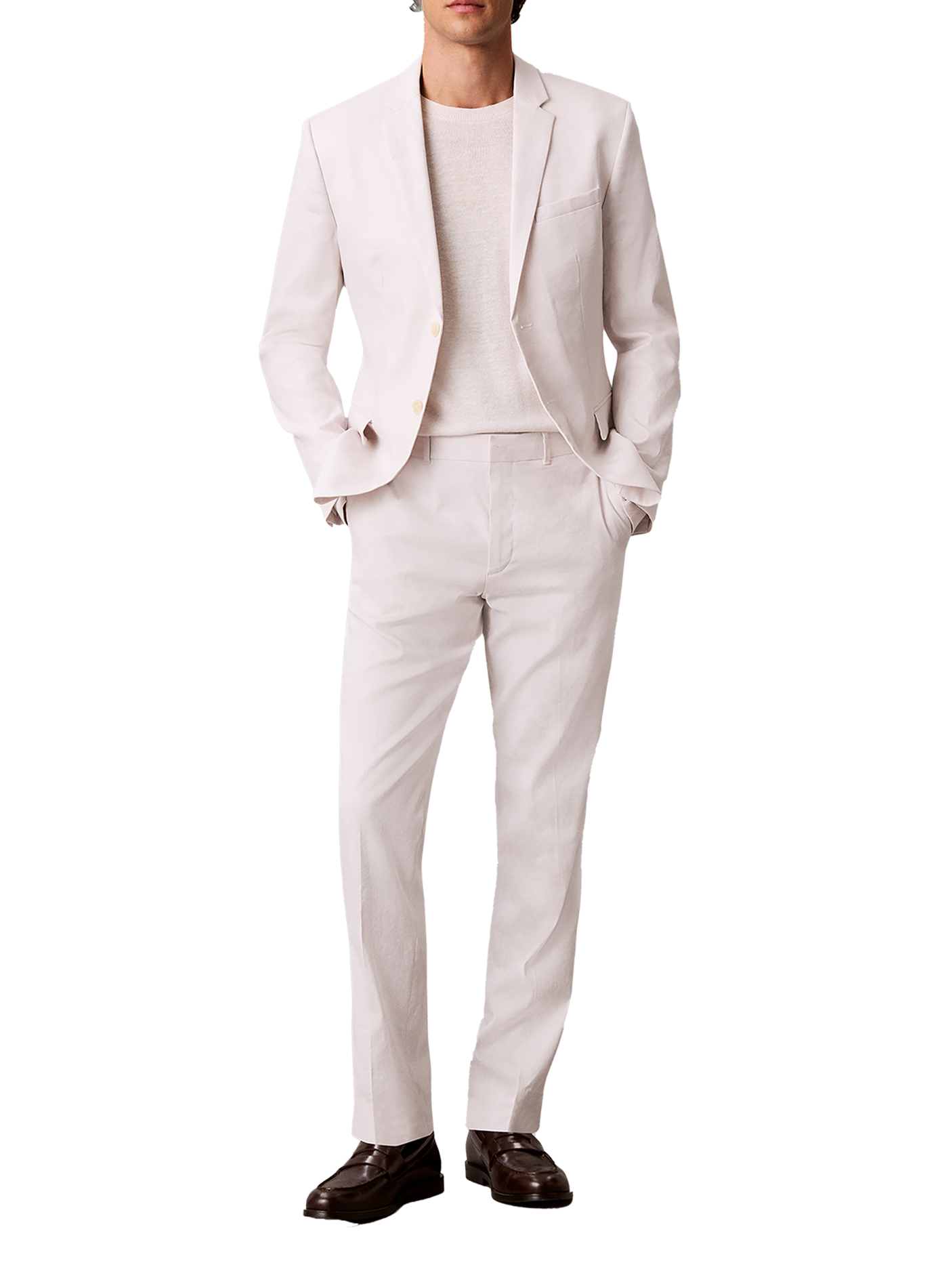 Schmale Hose mit Bügelfalten CALVIN KLEIN Beige