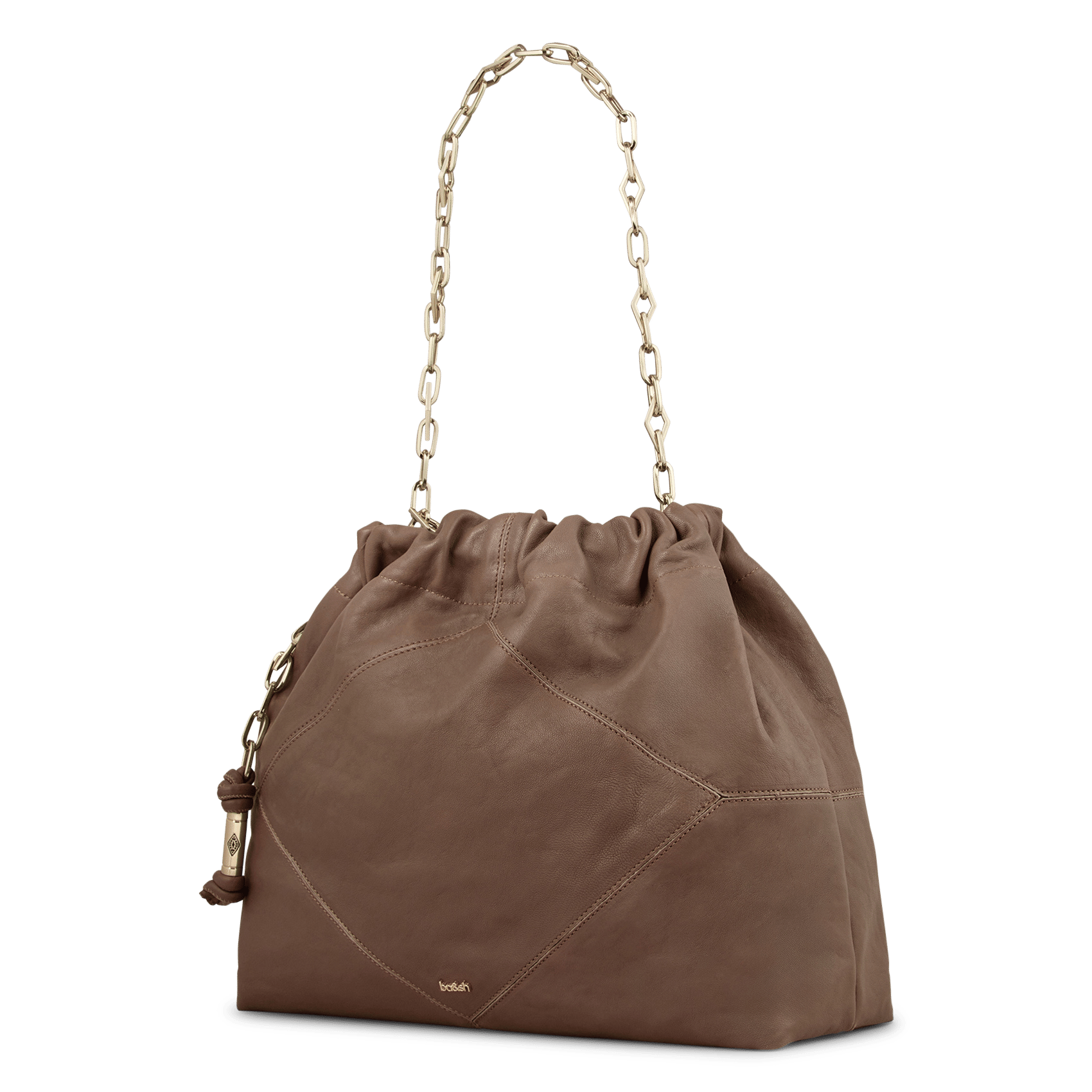 Cabas en cuir june tote BA&SH Marron