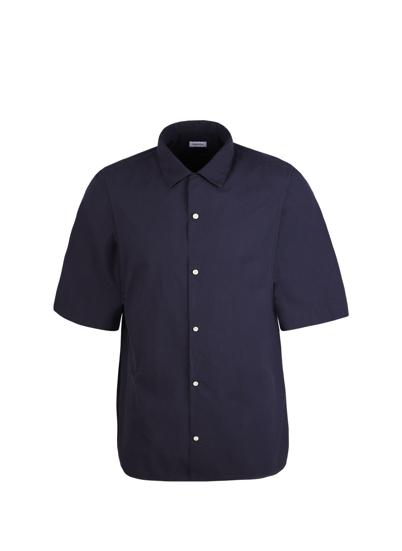 Chemise droite manches courtes en coton SEIDENSTICKER Bleu