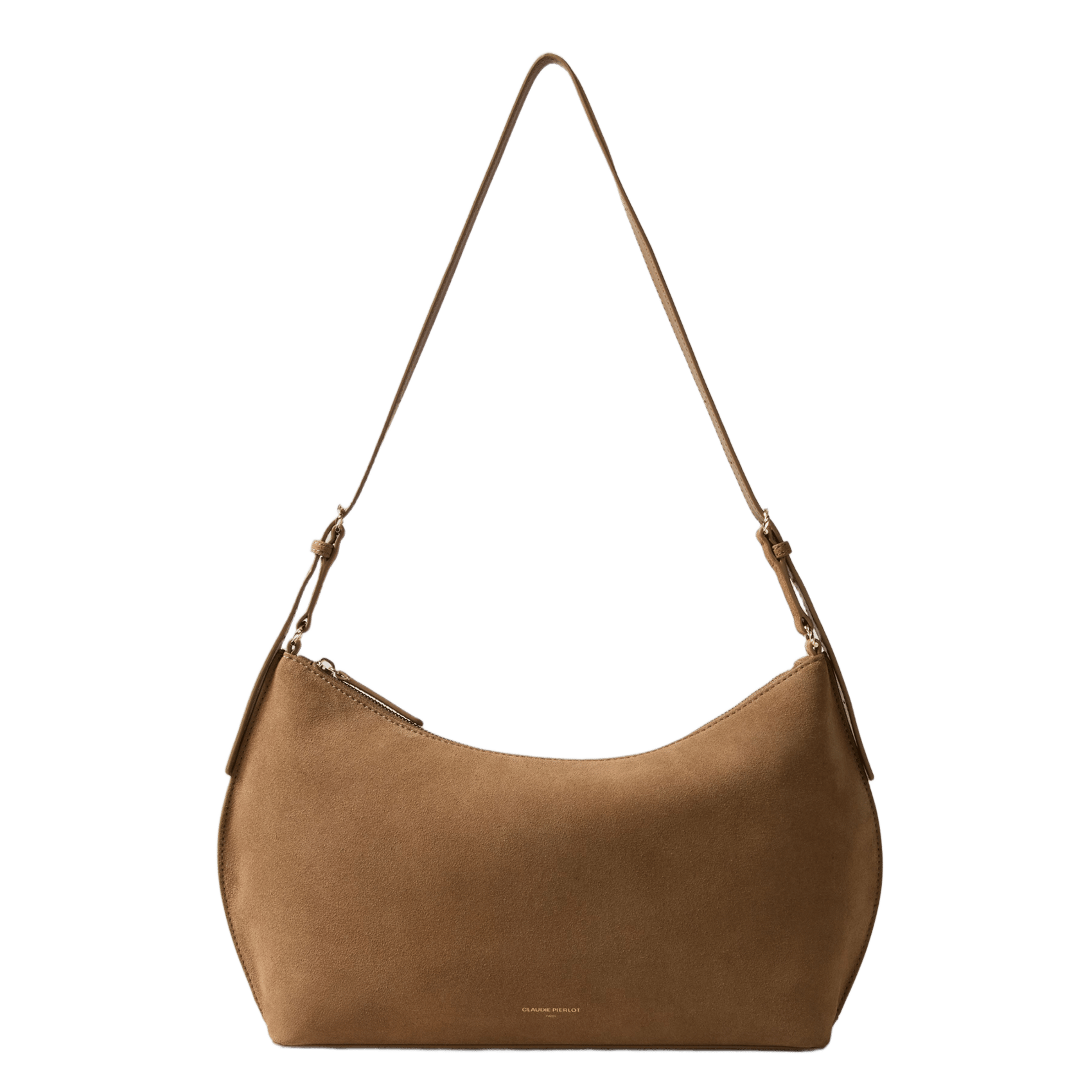 Sac épaule en cuir CLAUDIE PIERLOT Beige
