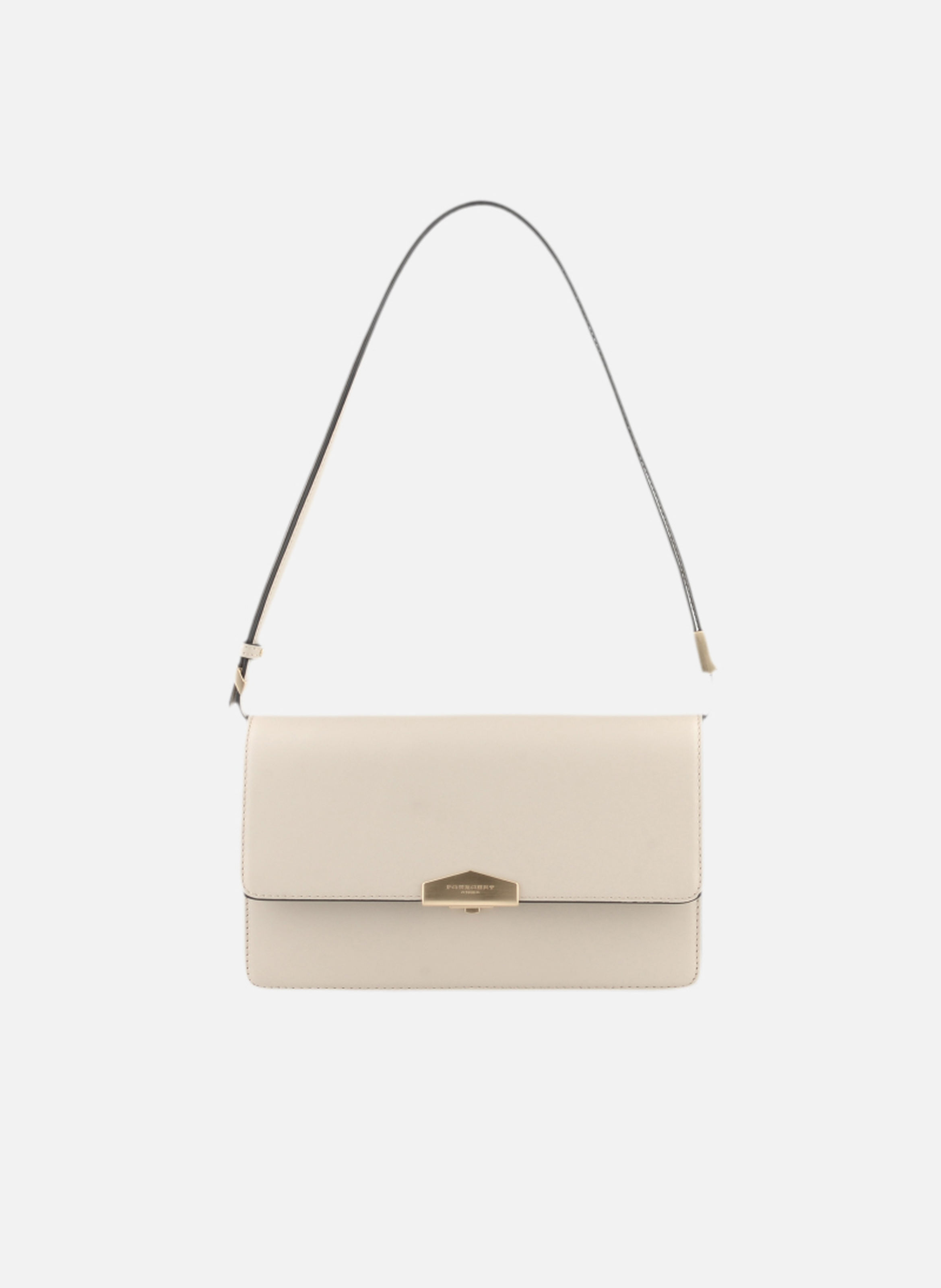 Anjou | sac porté épaule mm en cuir lisse  Ecru