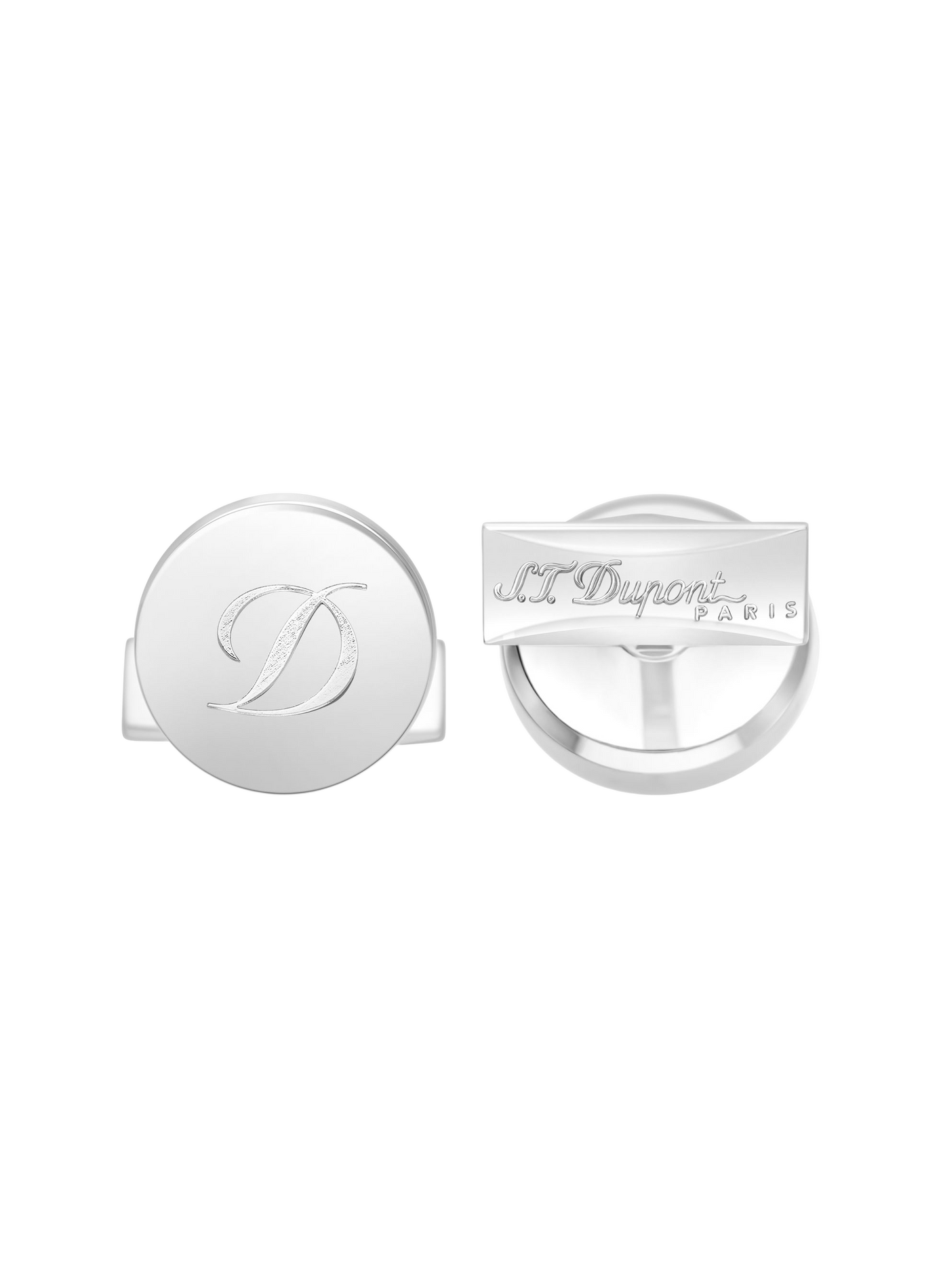 Engraved cufflinks S.T. DUPONT Silver