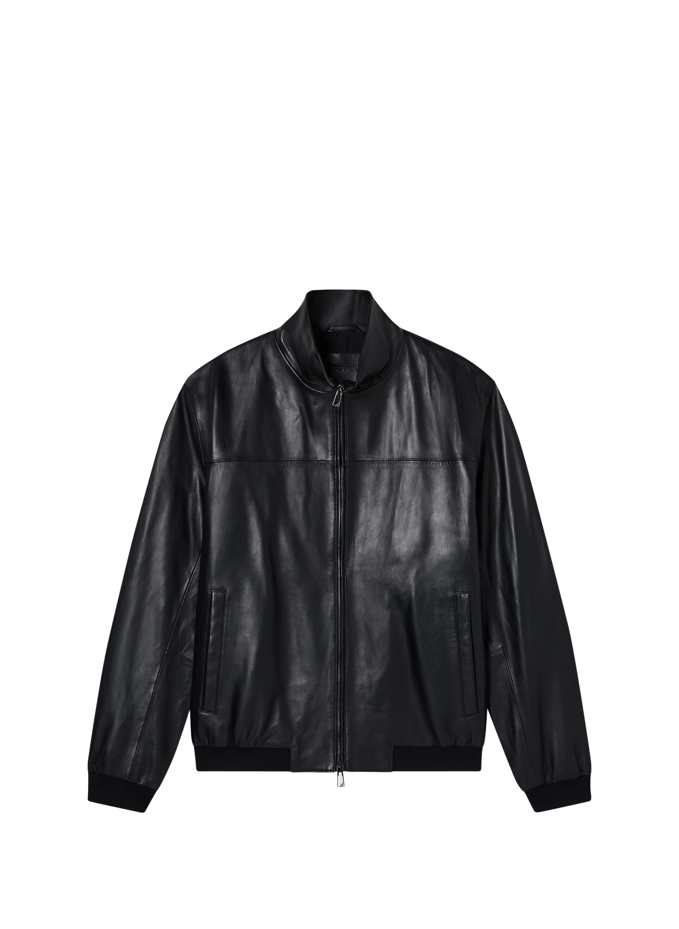 Oversize-Lederjacke EMPORIO ARMANI Schwarz