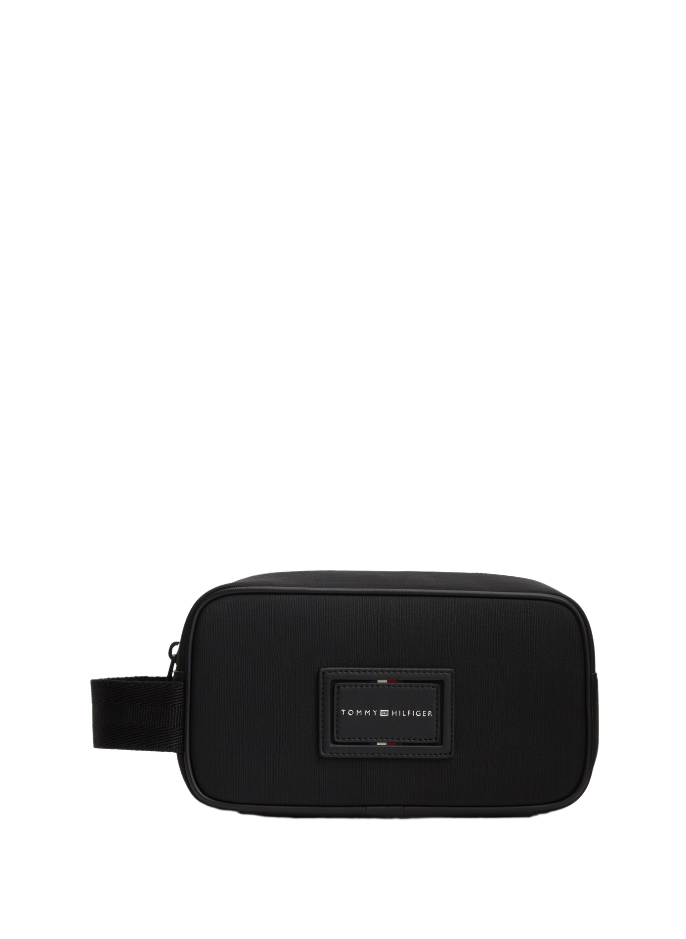 Trousse de toilette texturée à patch logo TOMMY HILFIGER Noir