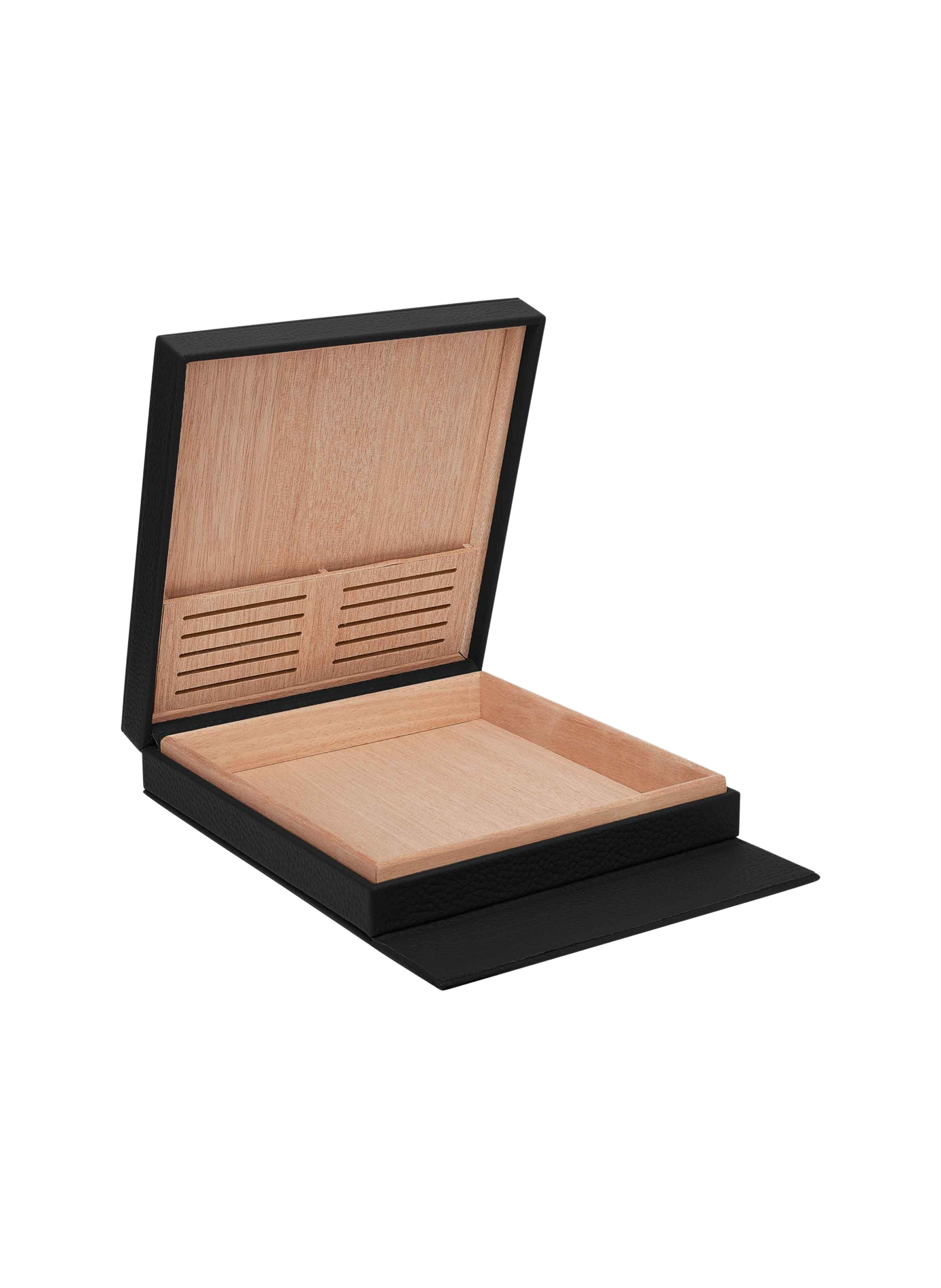 8 Zigarren Humidor aus Leder S.T. DUPONT Schwarz