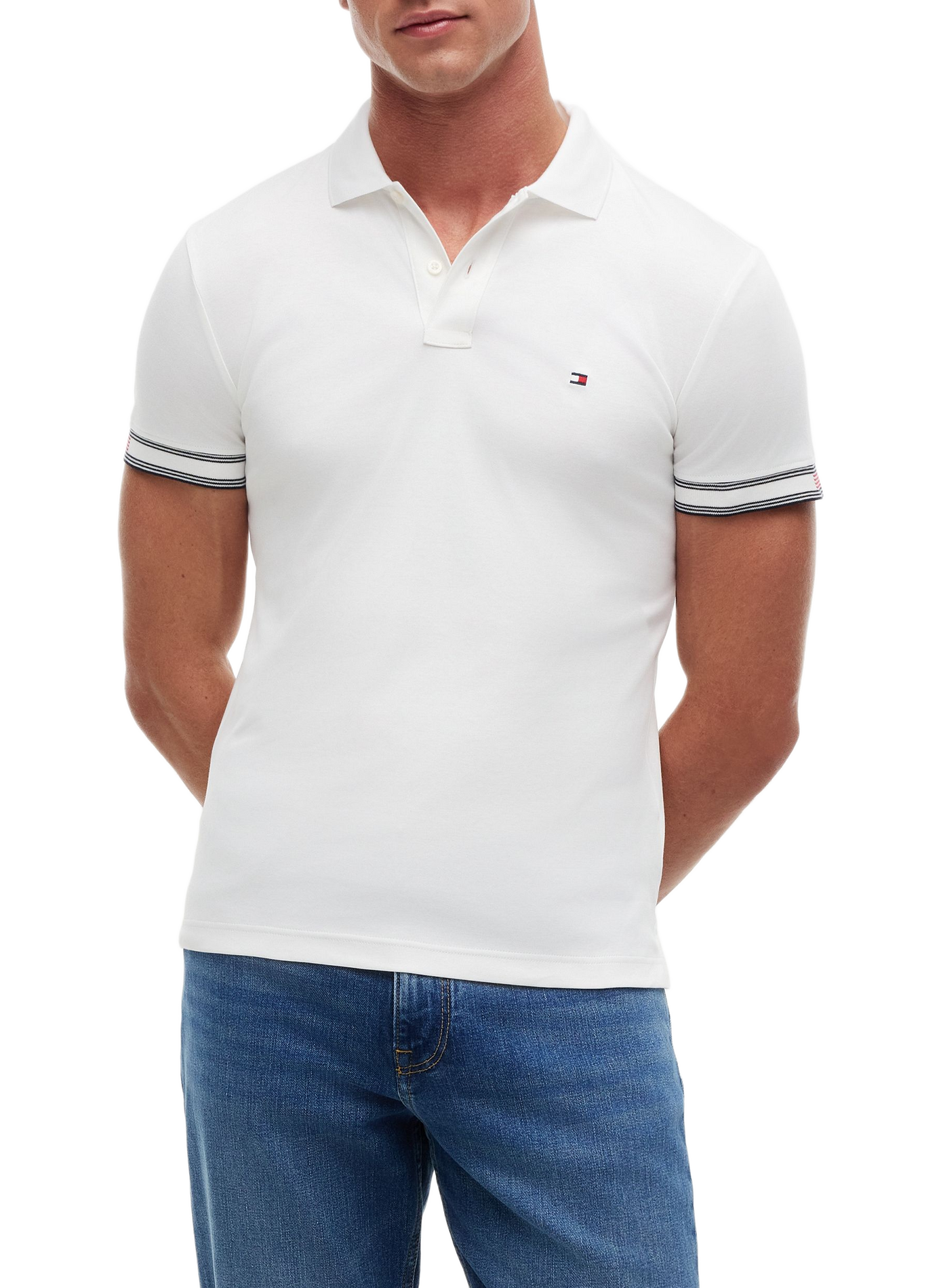 Katoenen polo TOMMY HILFIGER Wit