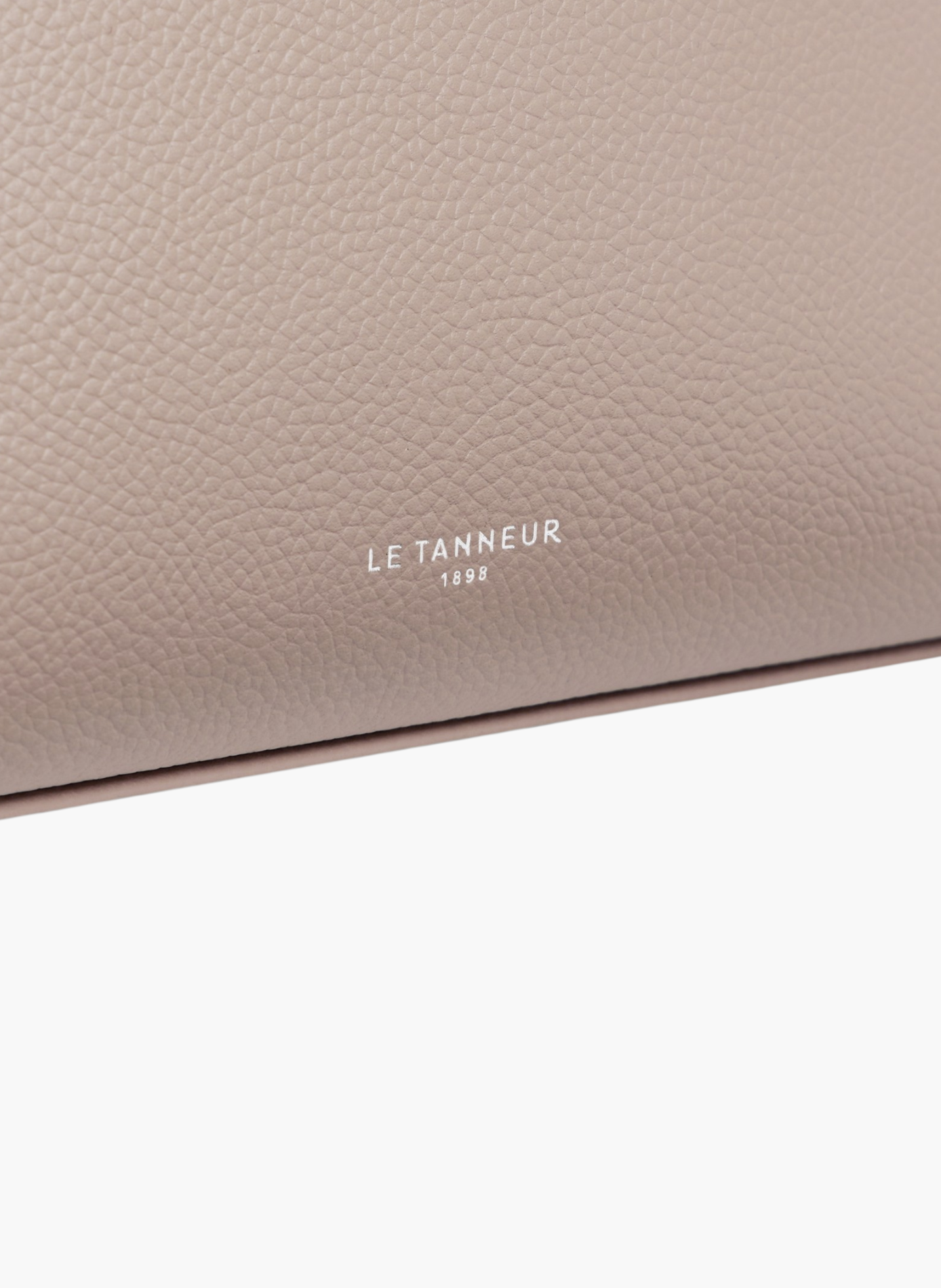 Trousse de toilette demi-lune en cuir grainé LE TANNEUR Gris