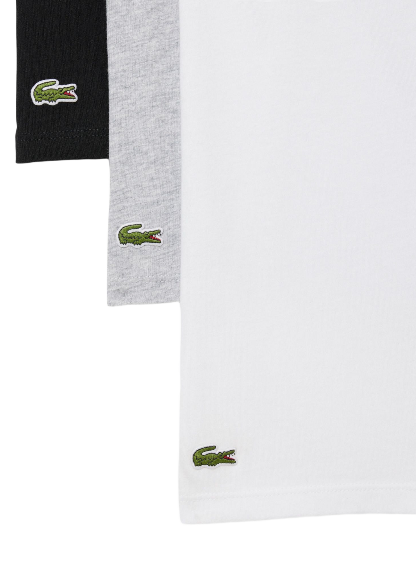 Lot de 3 t-shirts en coton LACOSTE Multicolore