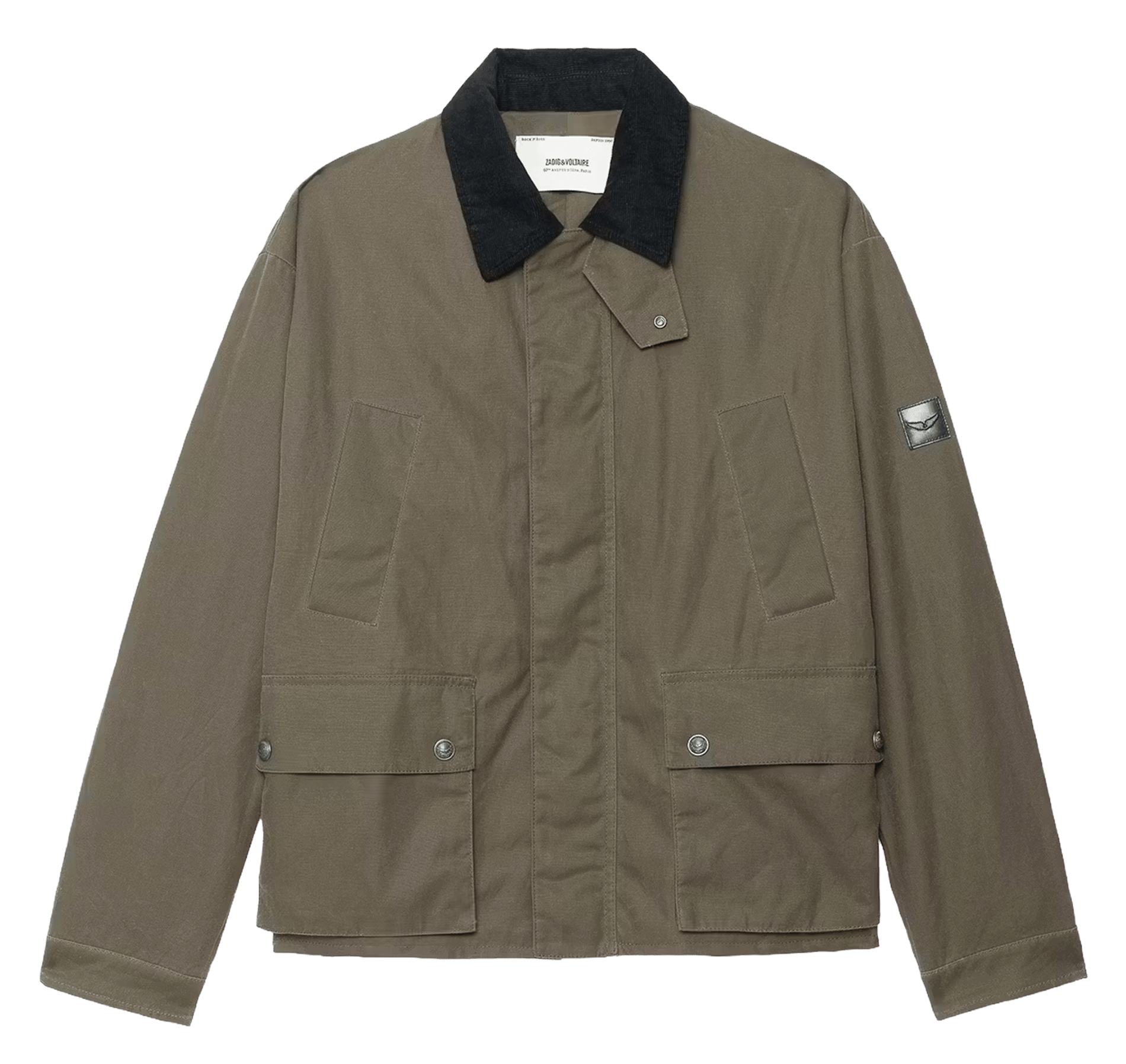 Blouson oversize col classique en coton kapola ZADIG&VOLTAIRE Beige