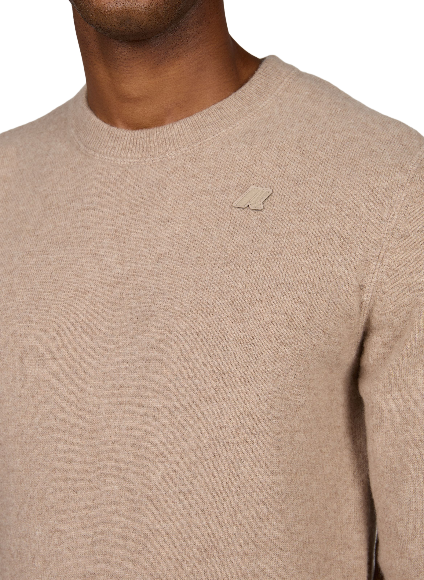 Round-neck wool jumper K-WAY Beige