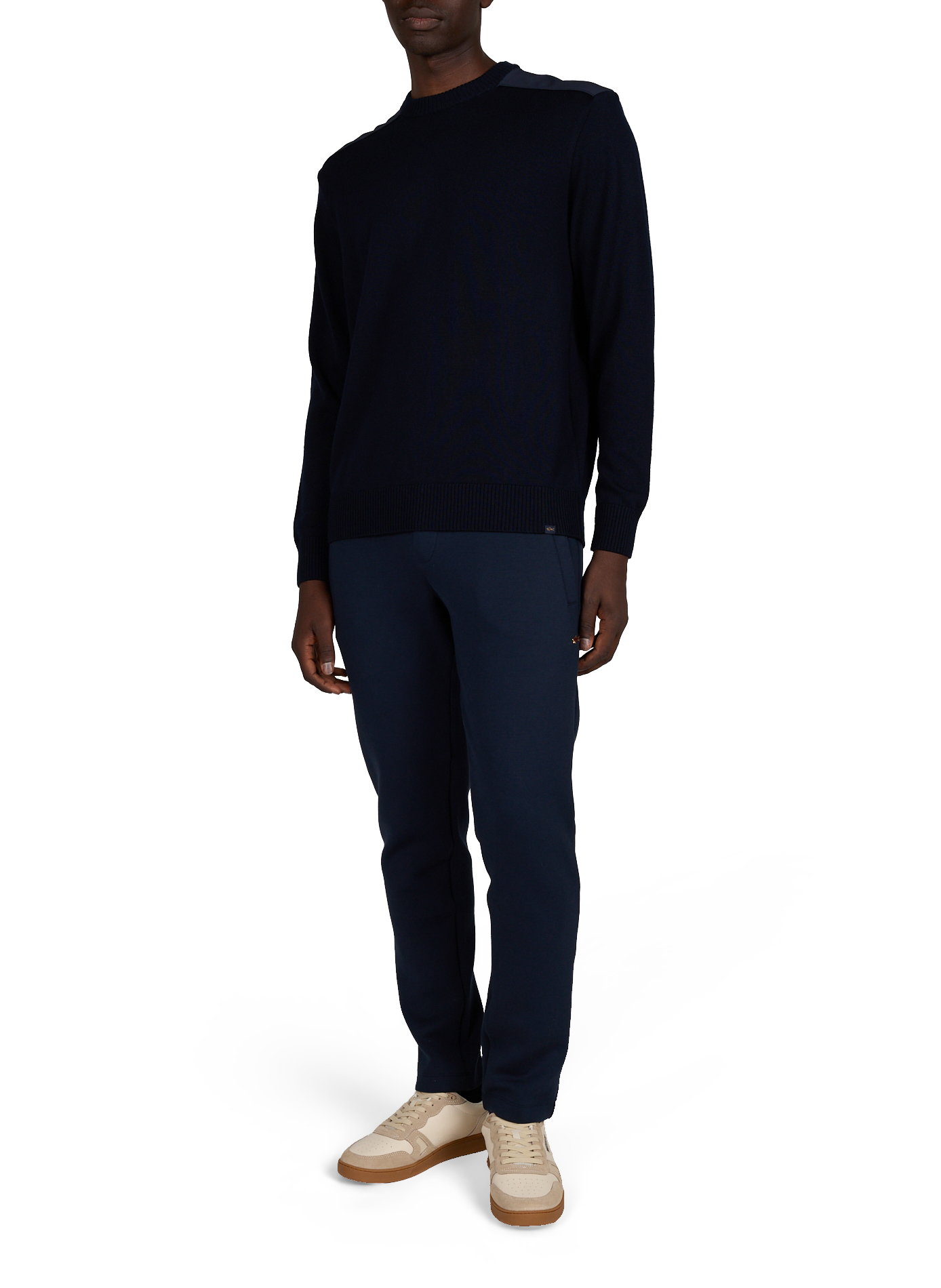 Pull droit en laine vierge PAUL & SHARK Bleu