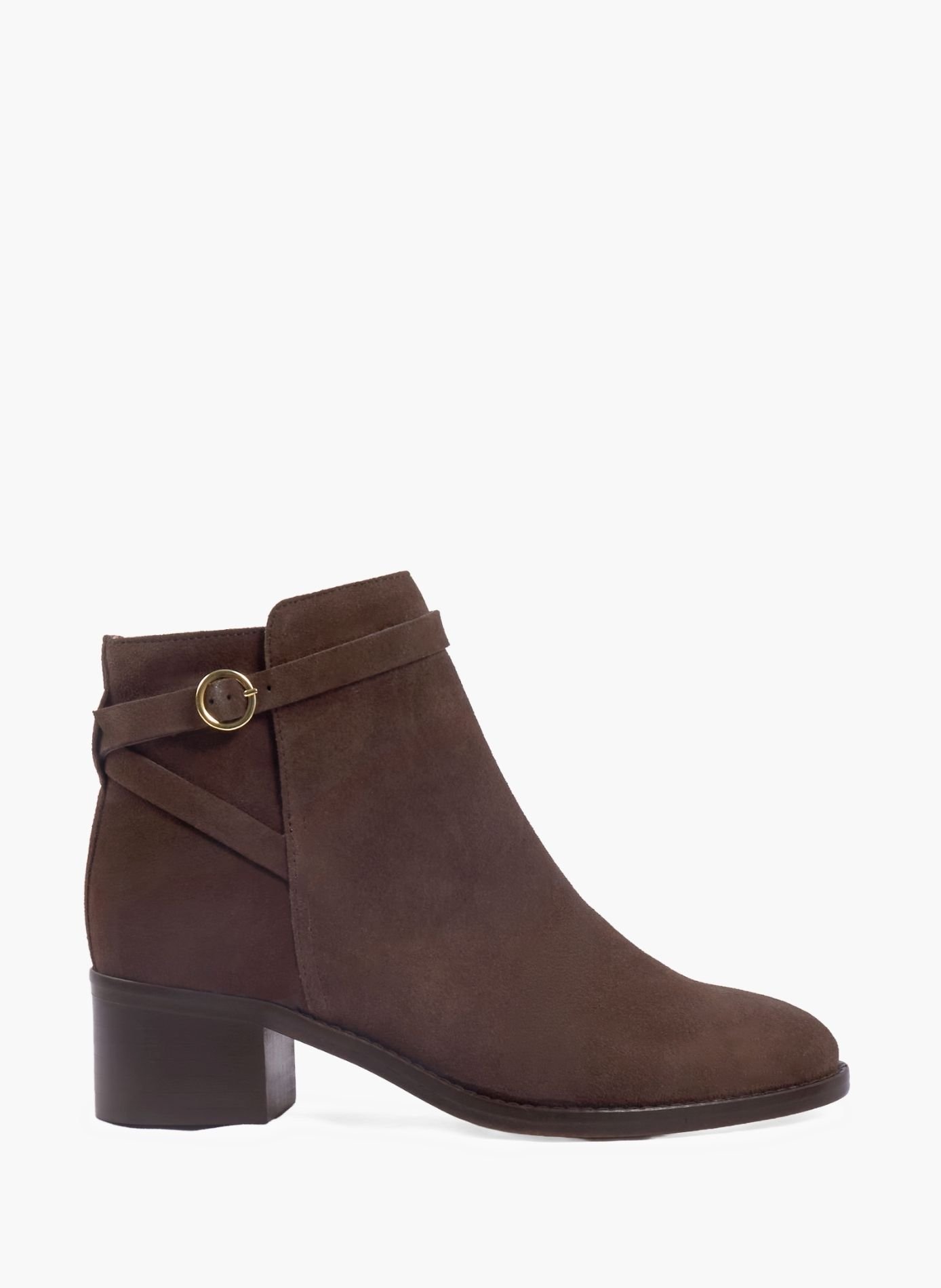 Bottines cavalières cuir daim JULES & JENN Marron