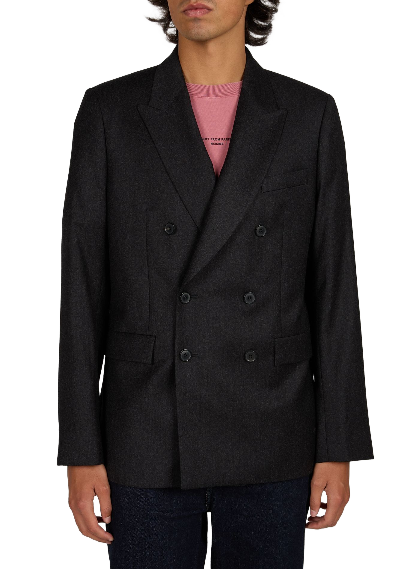 Einfarbiger Blazer aus Wolle und Kaschmirgemisch PAUL SMITH Grau