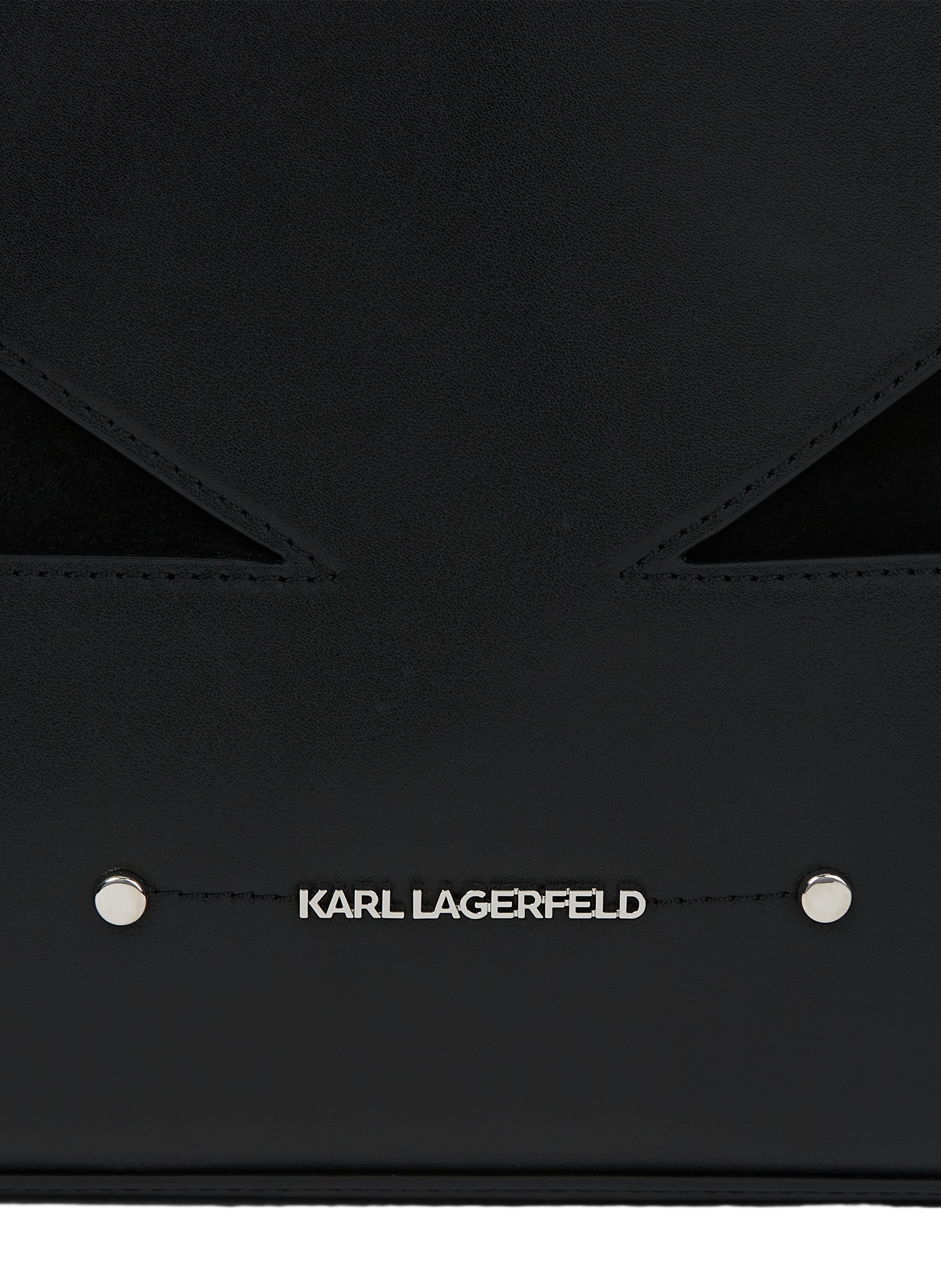 Dual-material Shoulder bag  KARL LAGERFELD Black