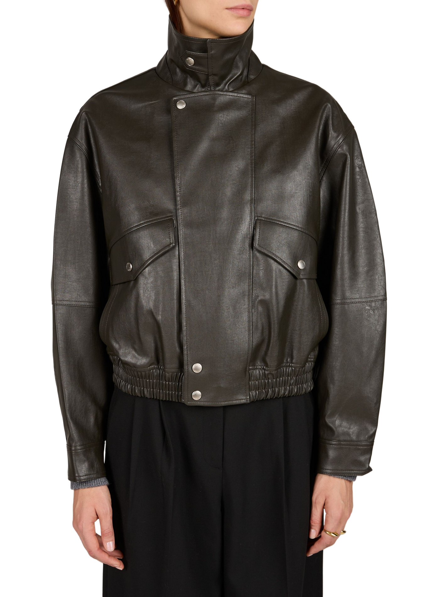 Blouson ample col classique zippé DUNST Gris