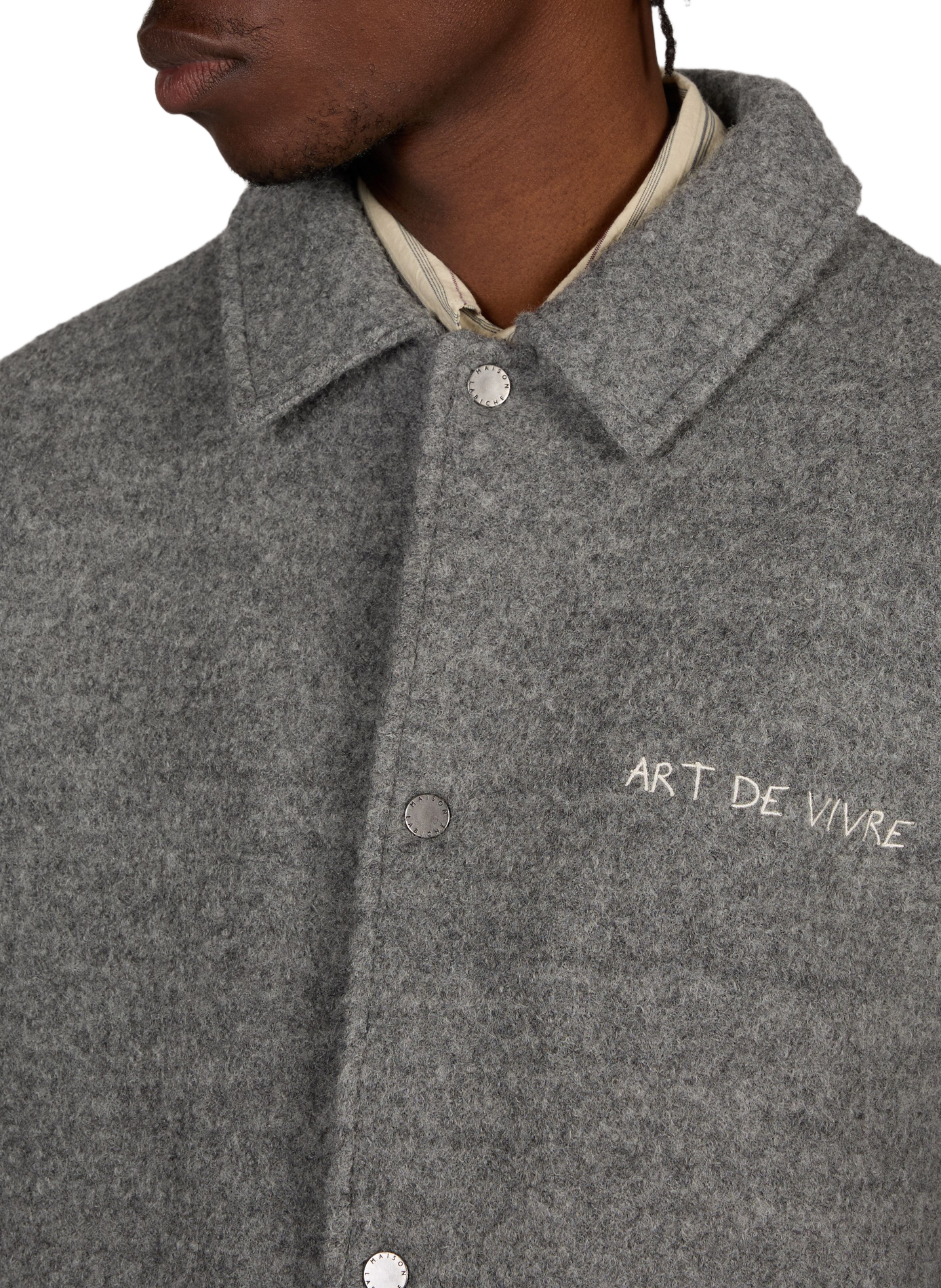 Nicot Art de Vivre Jacke aus Wolle MAISON LABICHE Grau