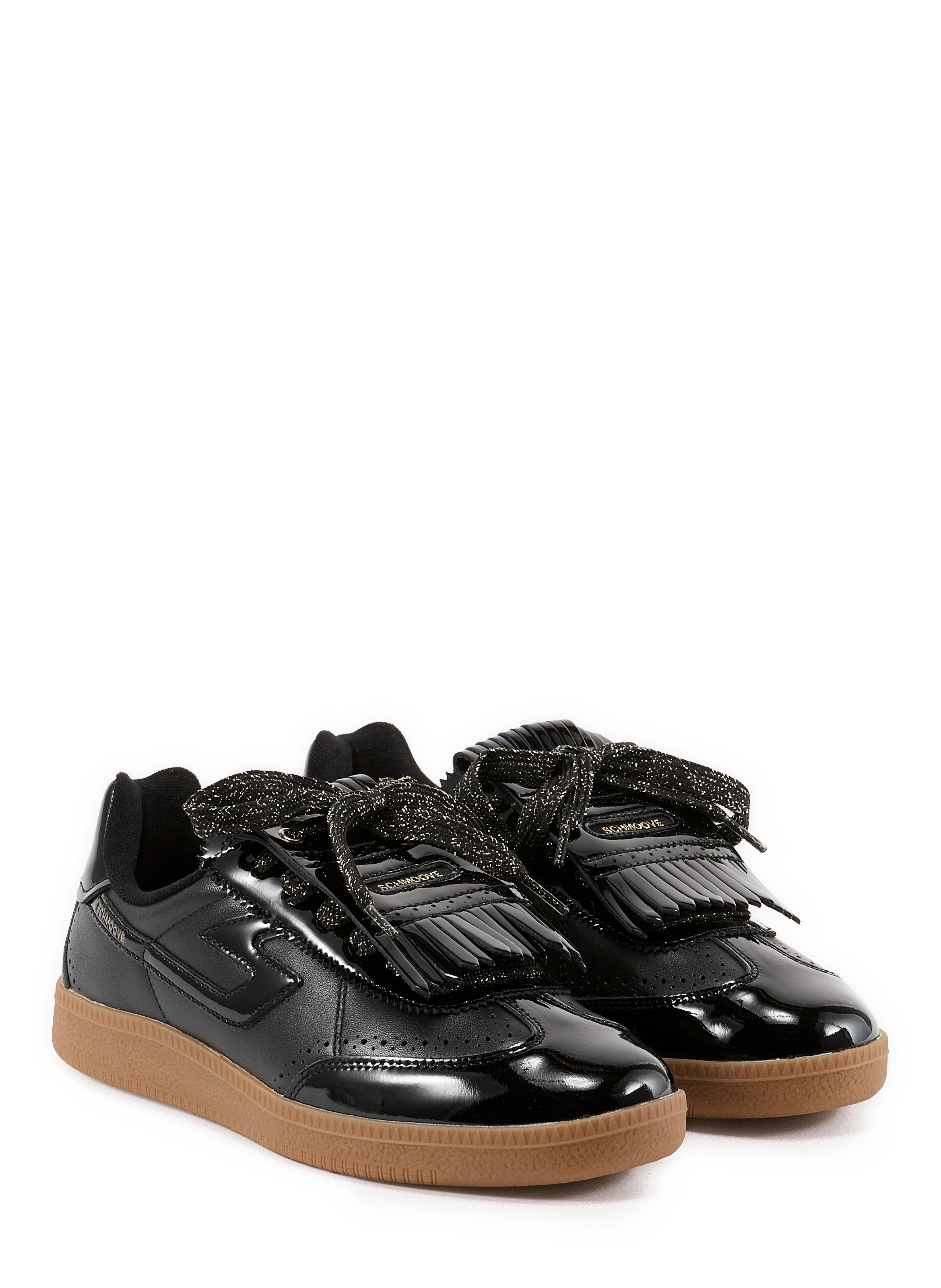 Baskets basses vernis en cuir mélangé SCHMOOVE Schwarz