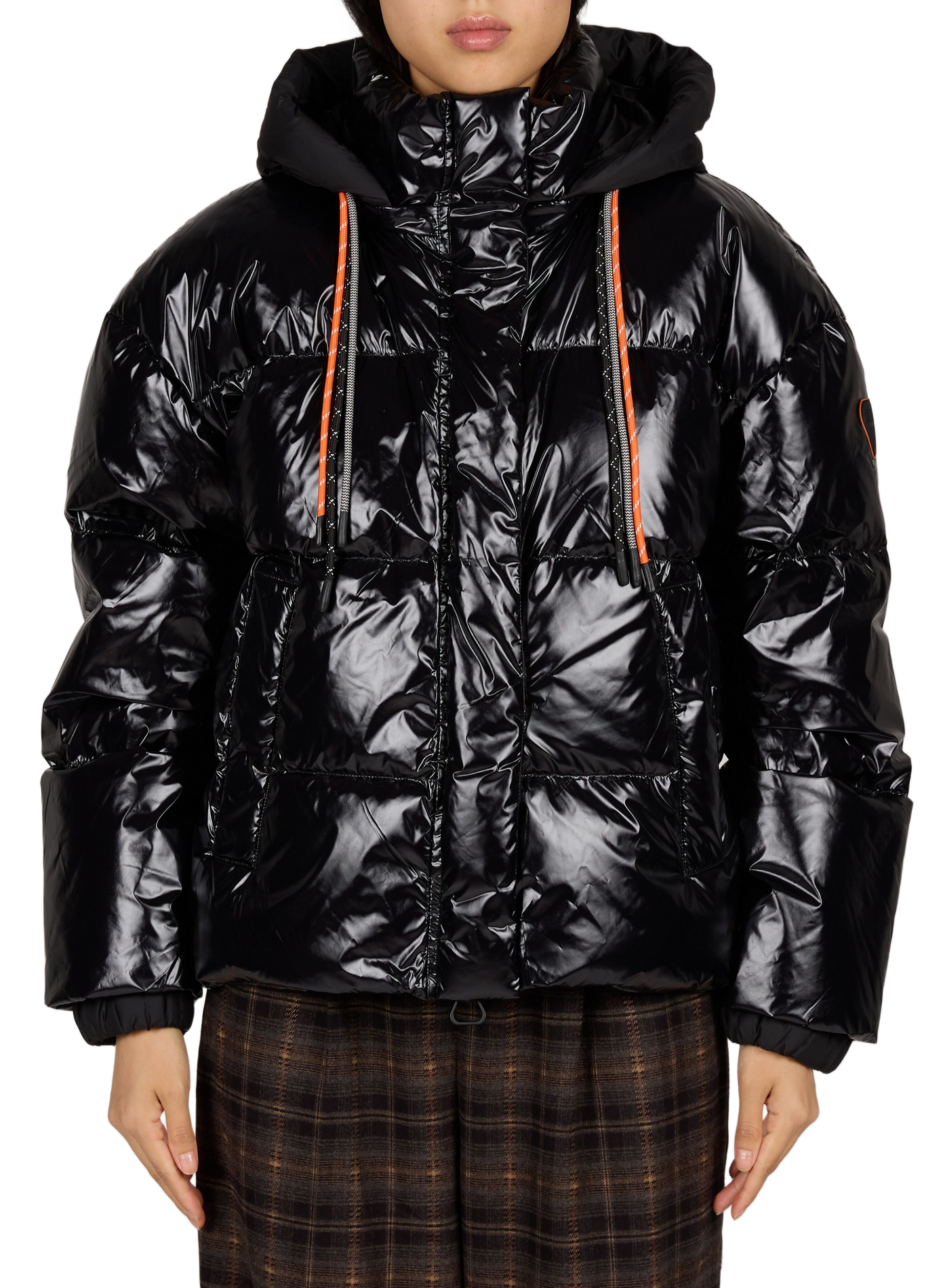 LILIBRIGHT short shiny puffer jacket GERTRUDE Black