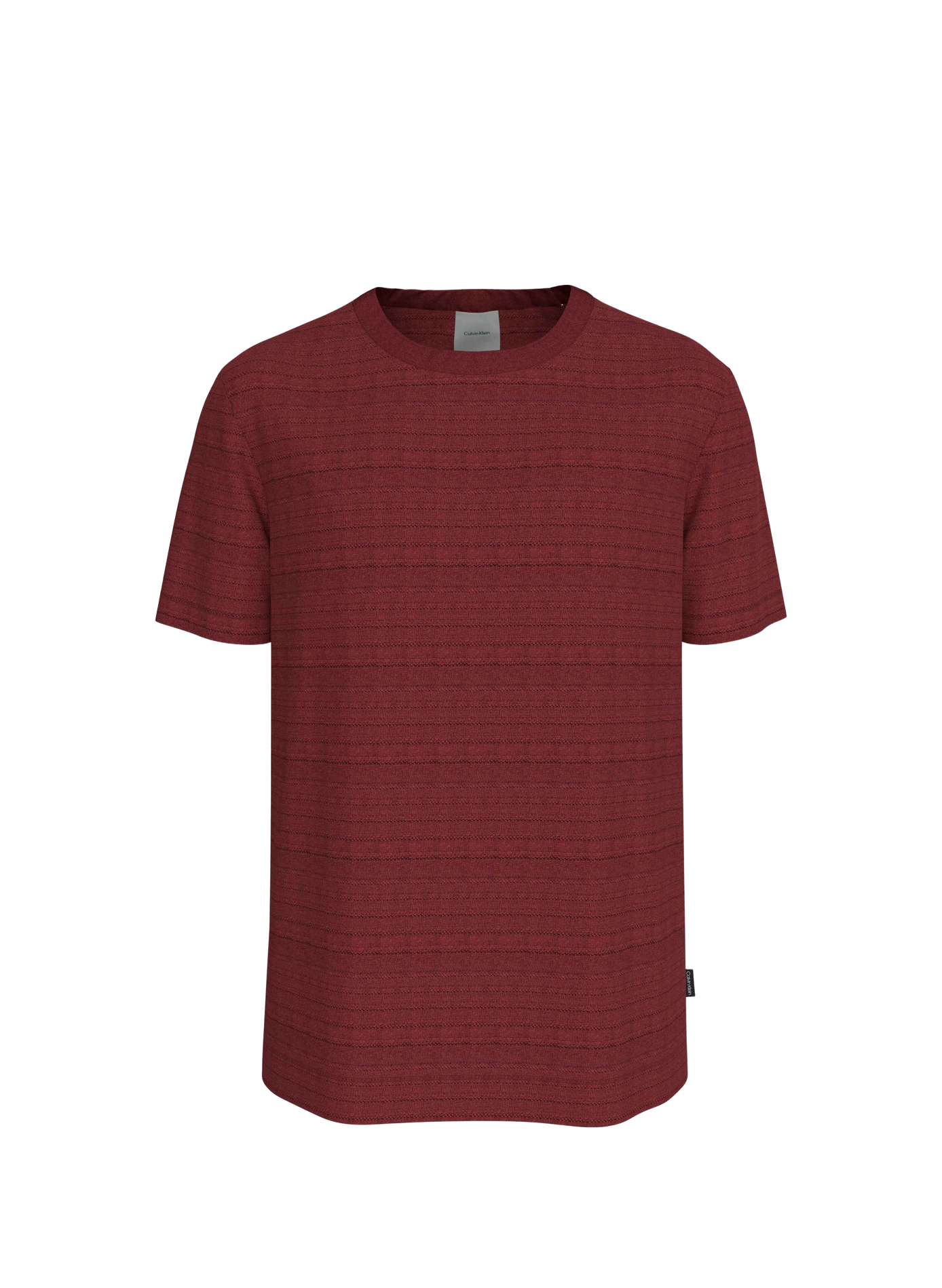 Straight short-sleeved cotton T-shirt CALVIN KLEIN Red