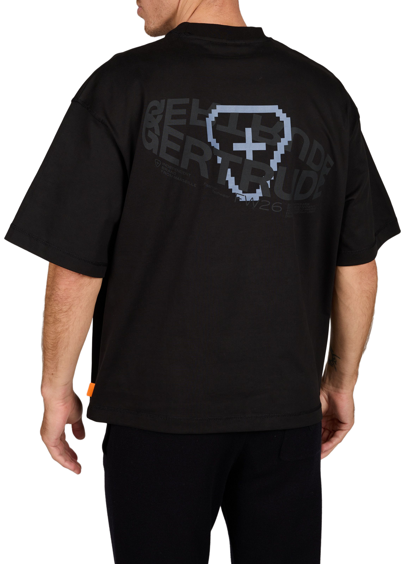 Oversize T-Shirt aus Baumwolle GERTRUDE Schwarz