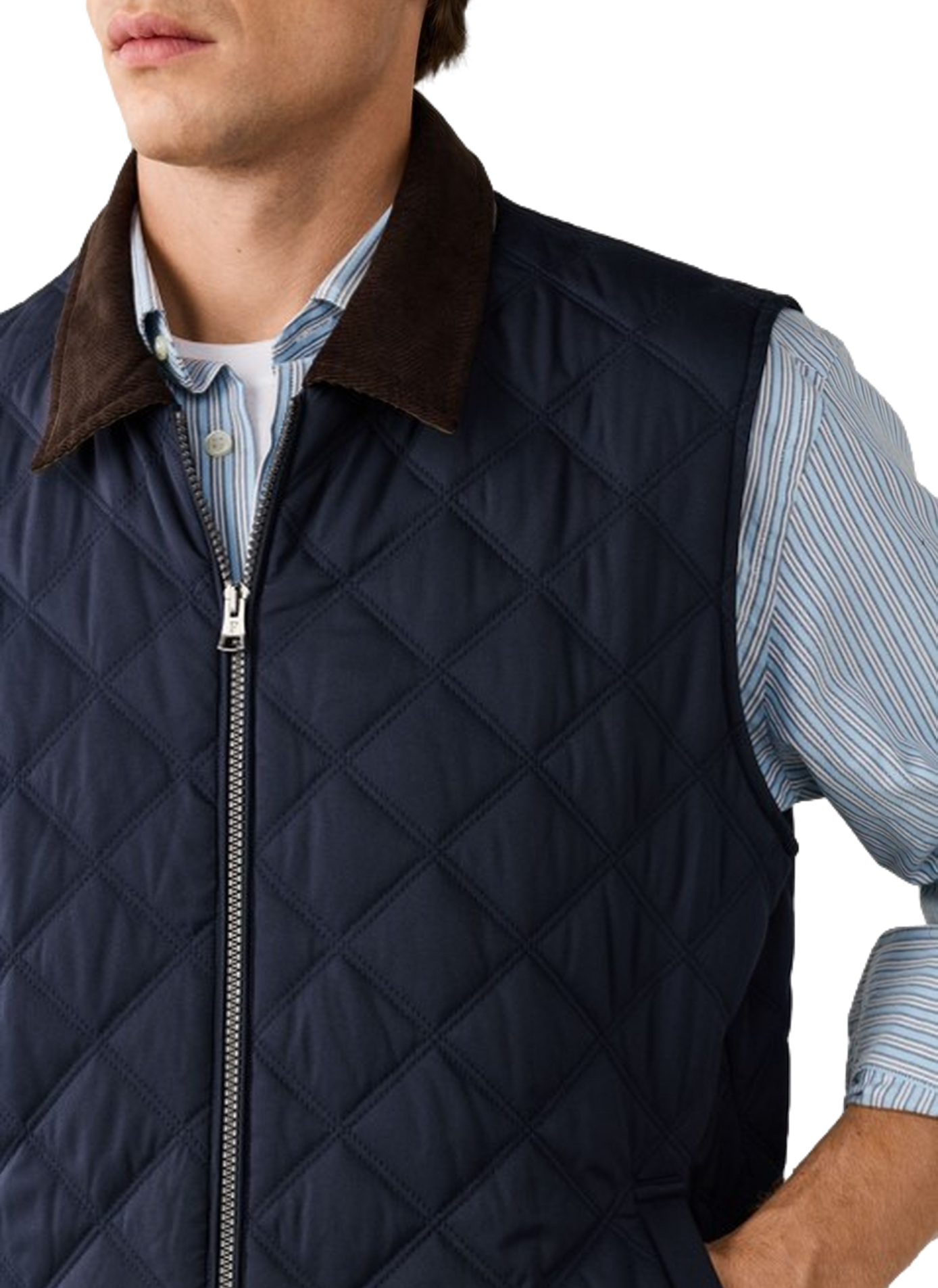 Giacca dritta imbottita con zip FACONNABLE Blu