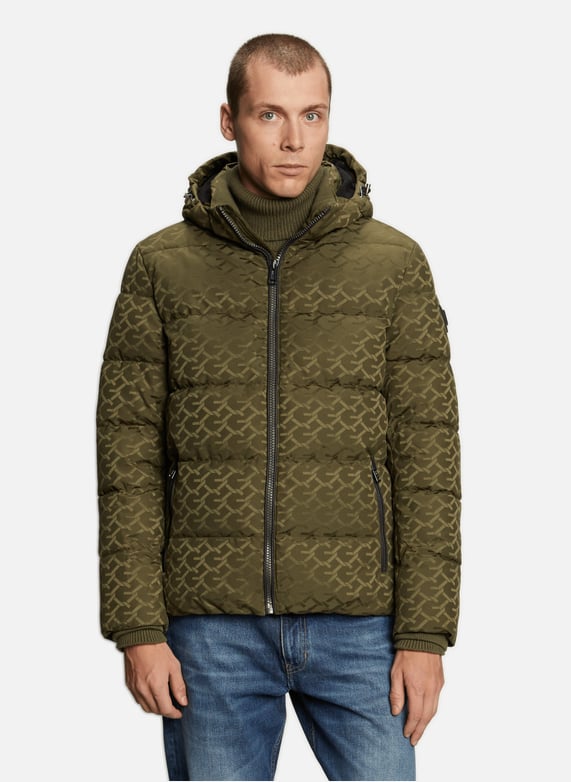 Patterned down jacket guess men printemps