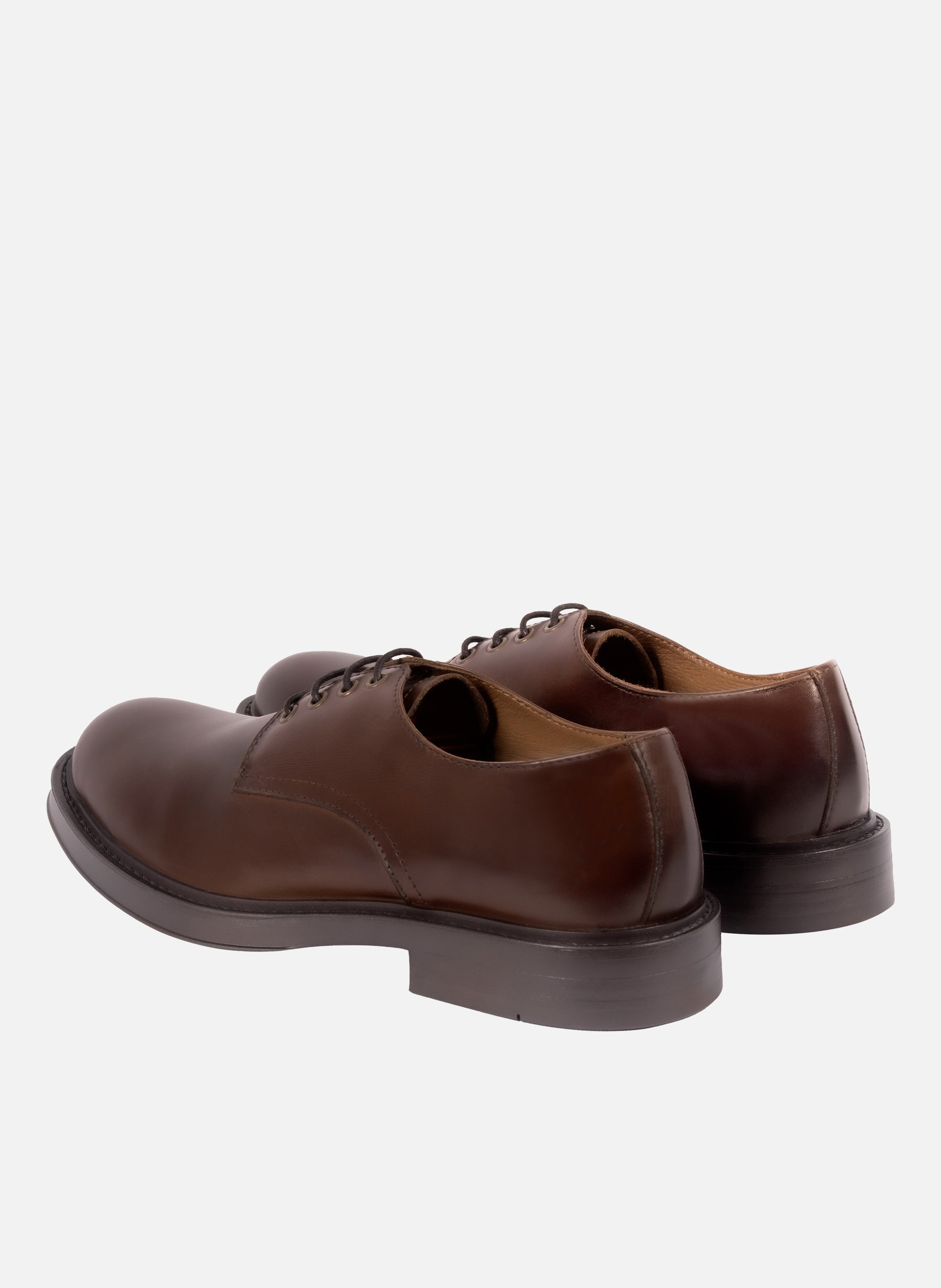 Derbies gomme cuir JULES & JENN Marron