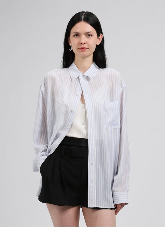 Silk striped shirt Blue by ALEXANDER WANG ALEXANDER WANG Silk striped shirt Blue