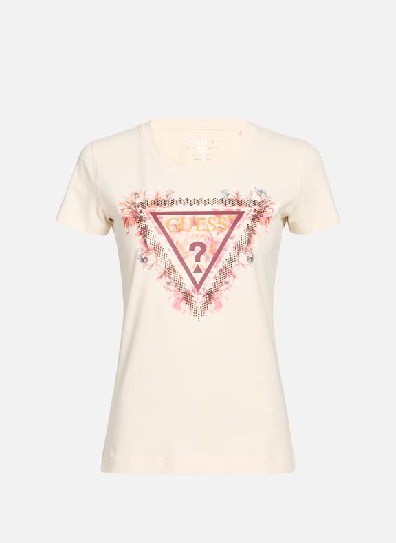Printed T-shirt Beige by GUESS GUESS Printed T-shirt Beige