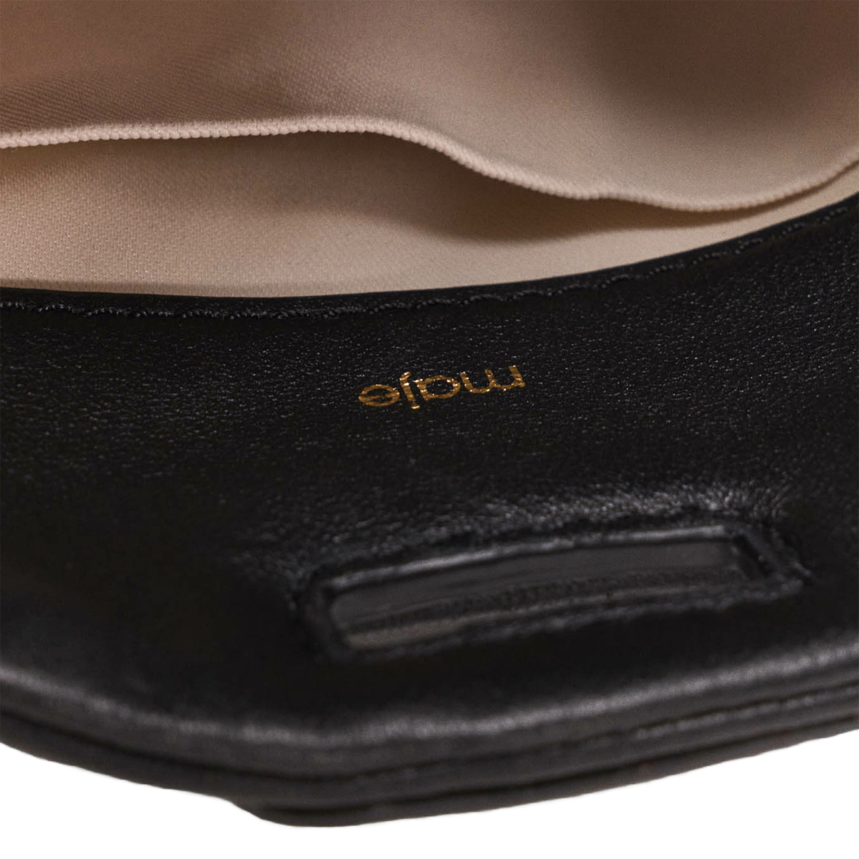 Sac bandoulière en cuir miss m MAJE Noir