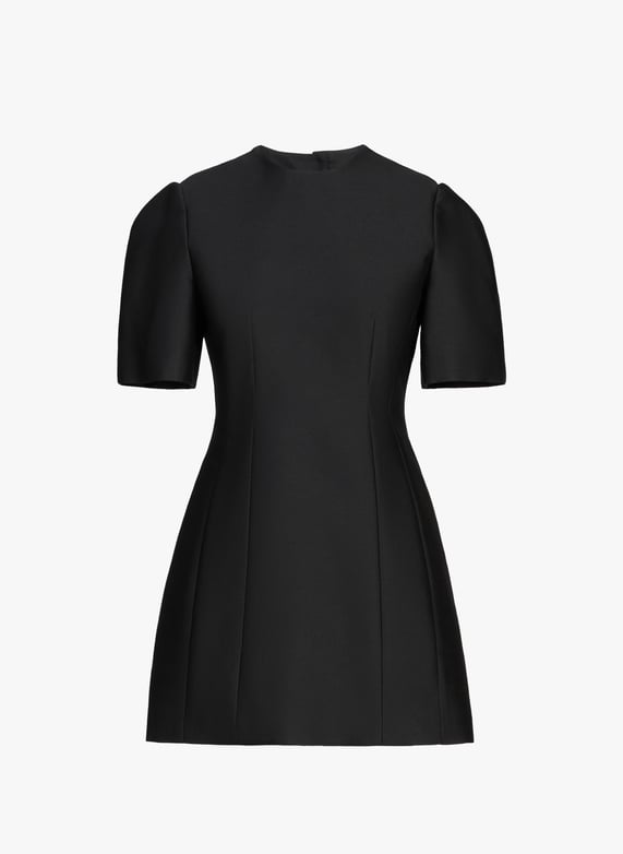 Short dress in wool and silk | Black by EENK Short dress in wool and silk Black