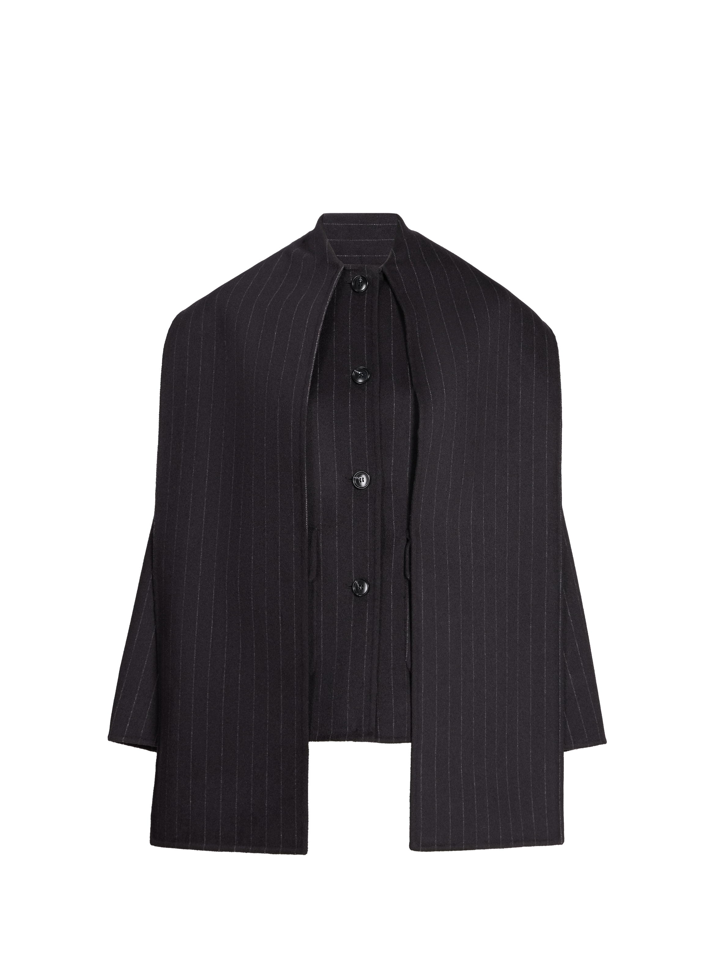 Manteau large Wuachan en laine mélangée SAISON 1865 Noir