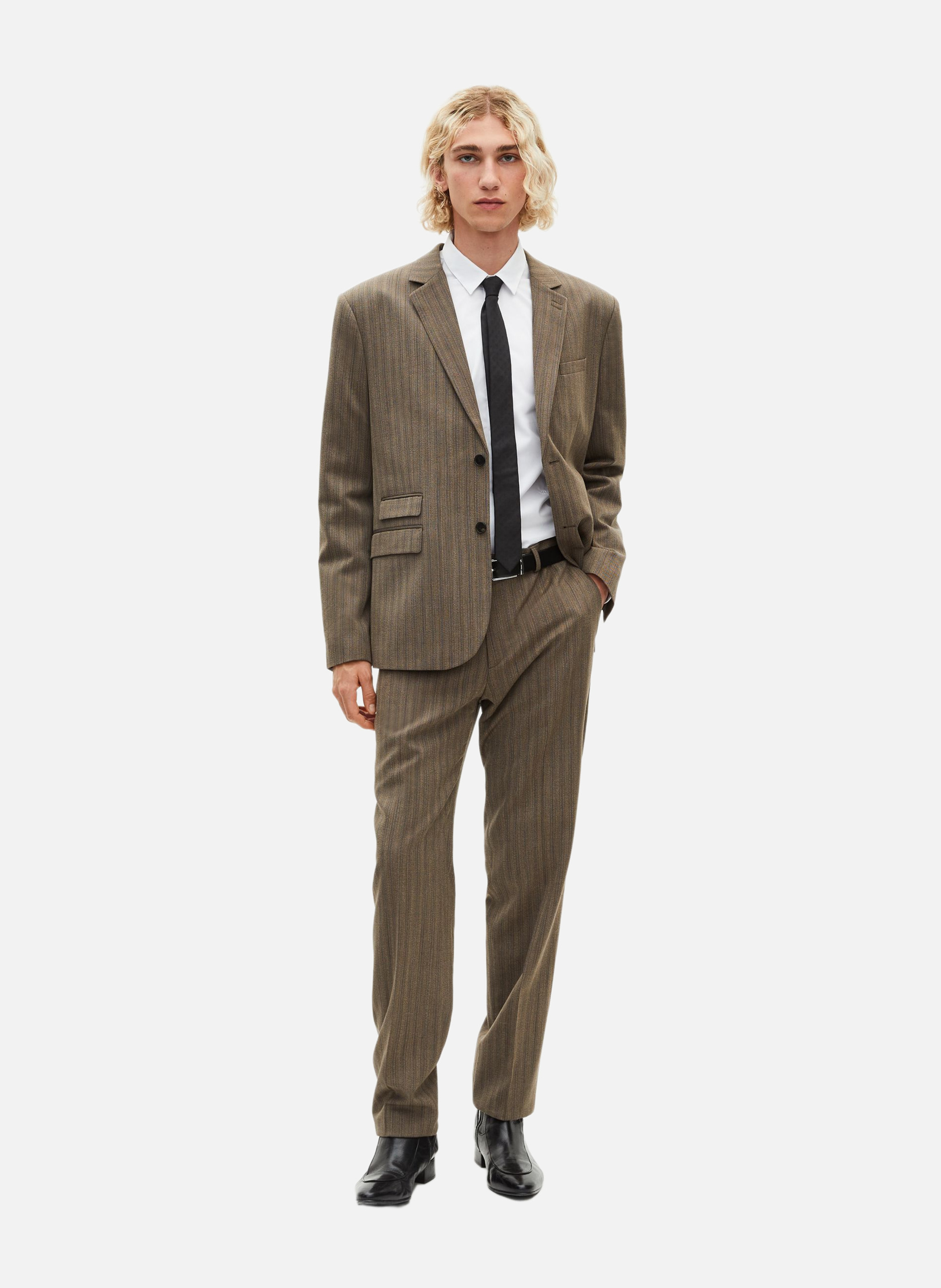 Veste de costume à rayures THE KOOPLES Marron