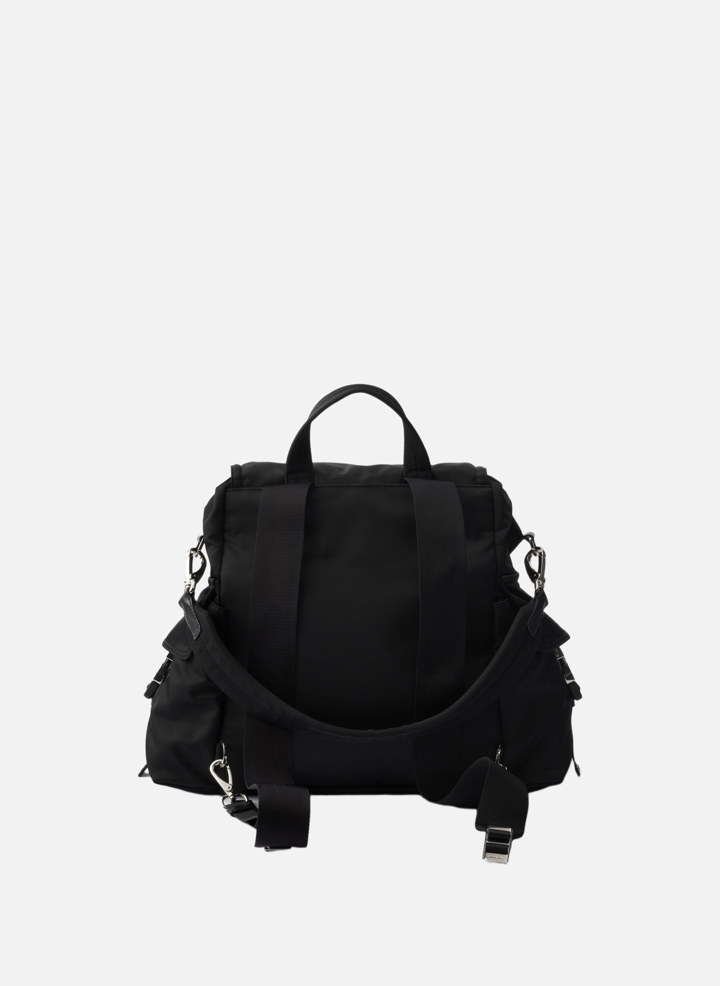 Sac à dos prada explore en re-nylon et cuir PRADA Noir