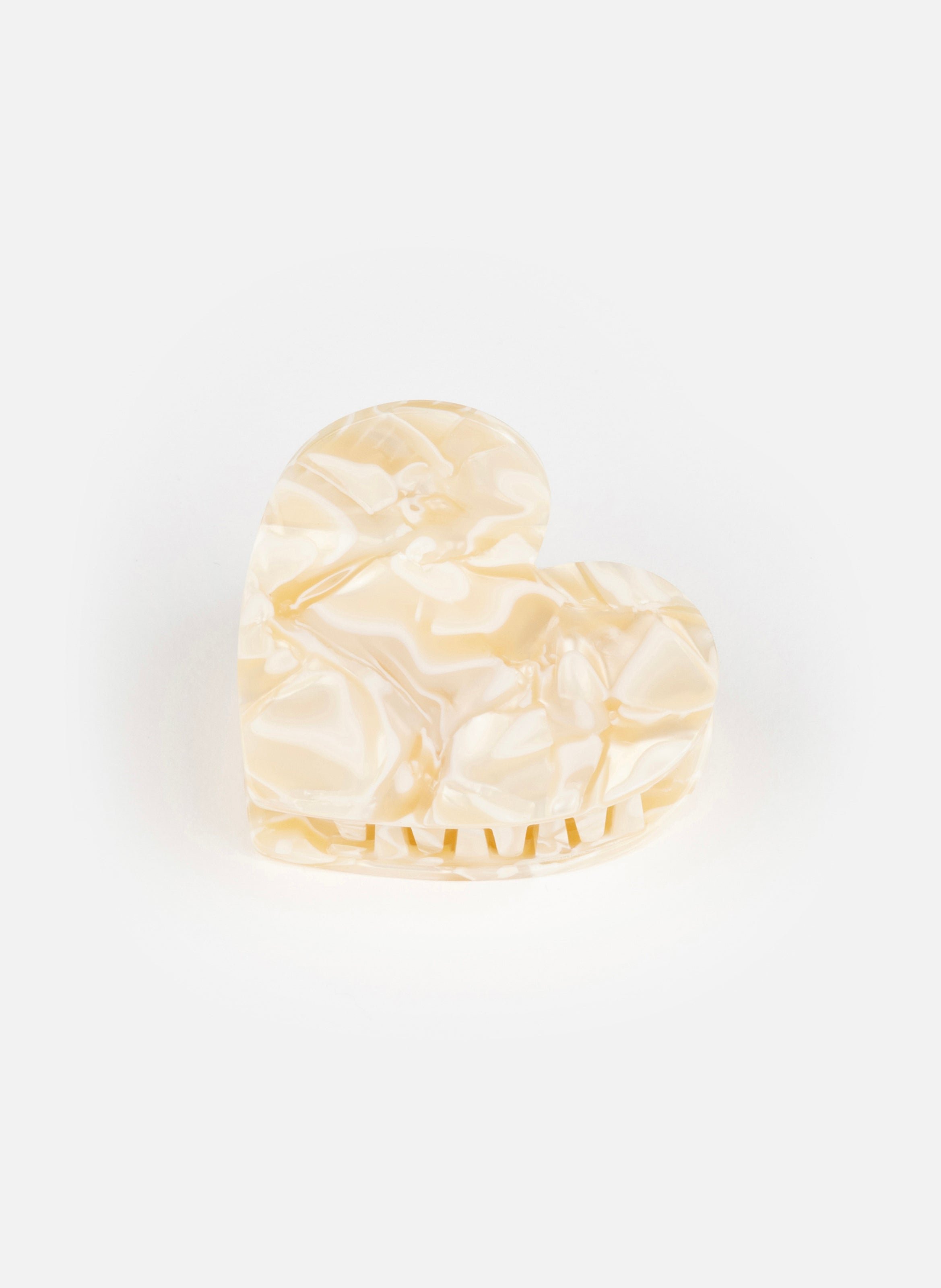 Pince à cheveux lova en acétate de cellulose KURAGE GINZA Beige