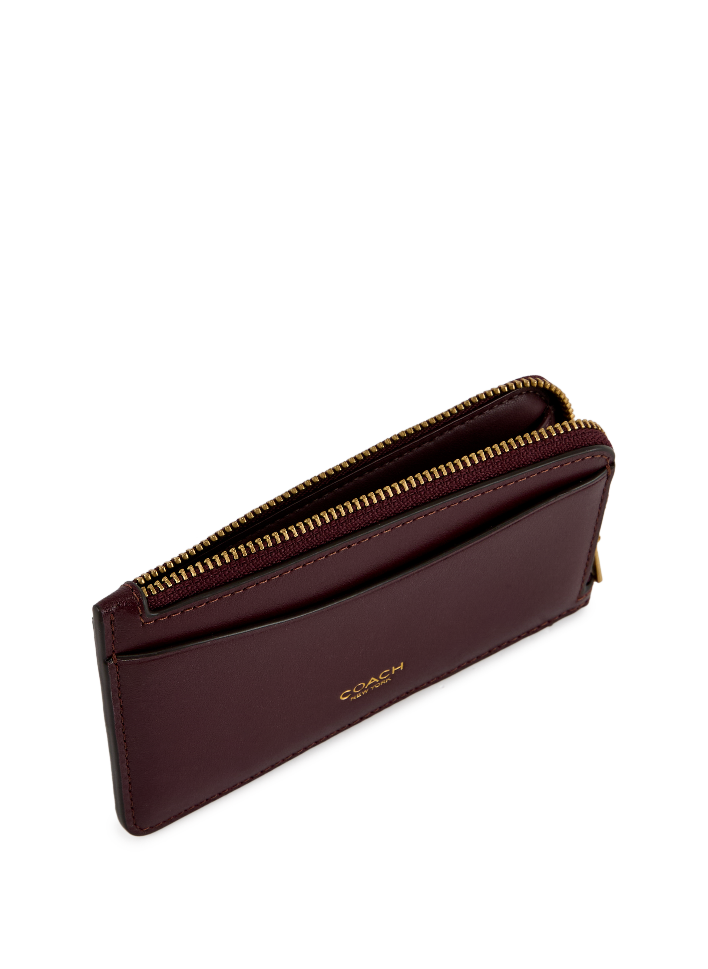 Porte Cartes Zippé New York Color Block COACH Rouge