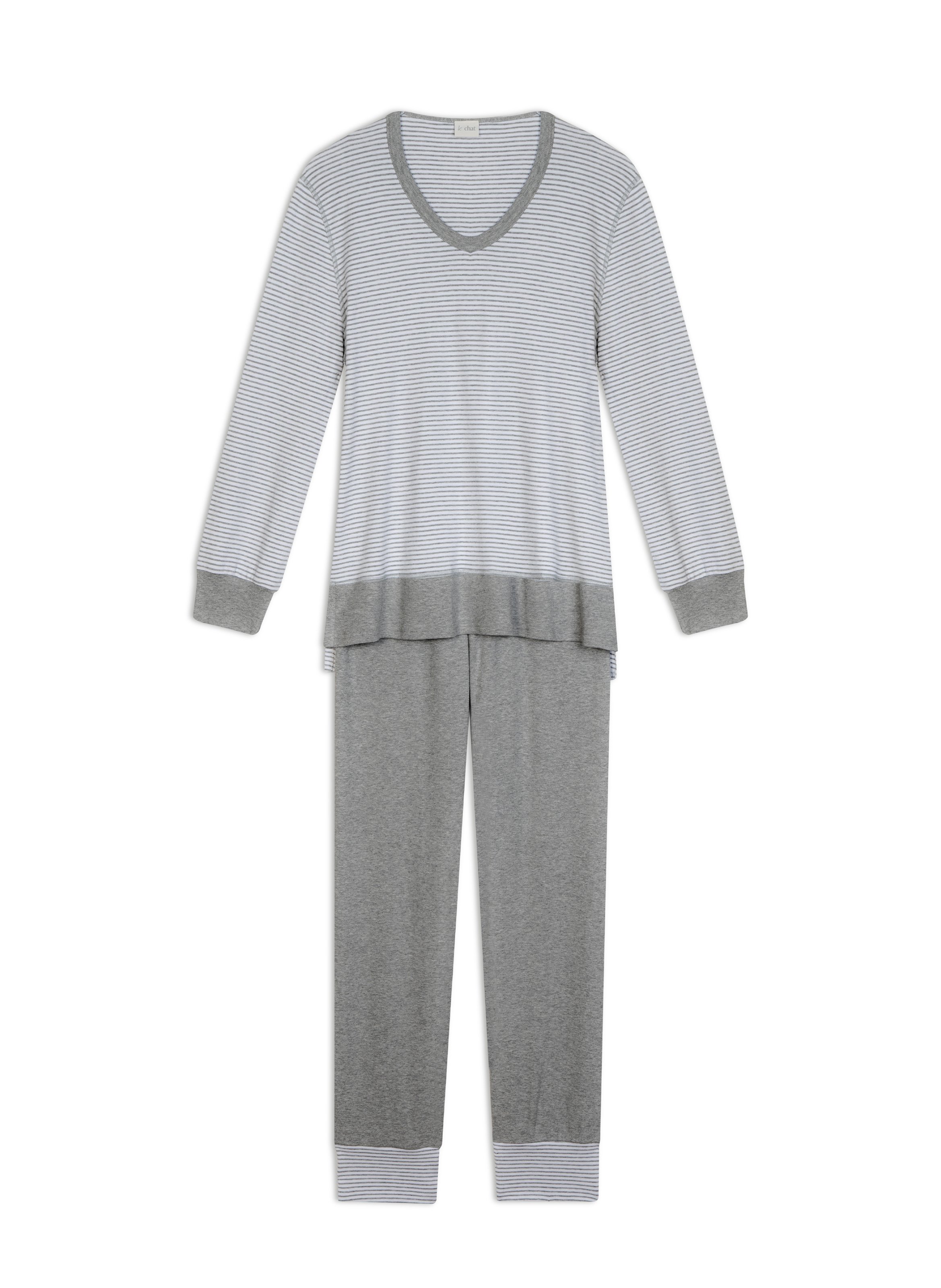 Pyjama en coton flocon 102 LE CHAT Gris