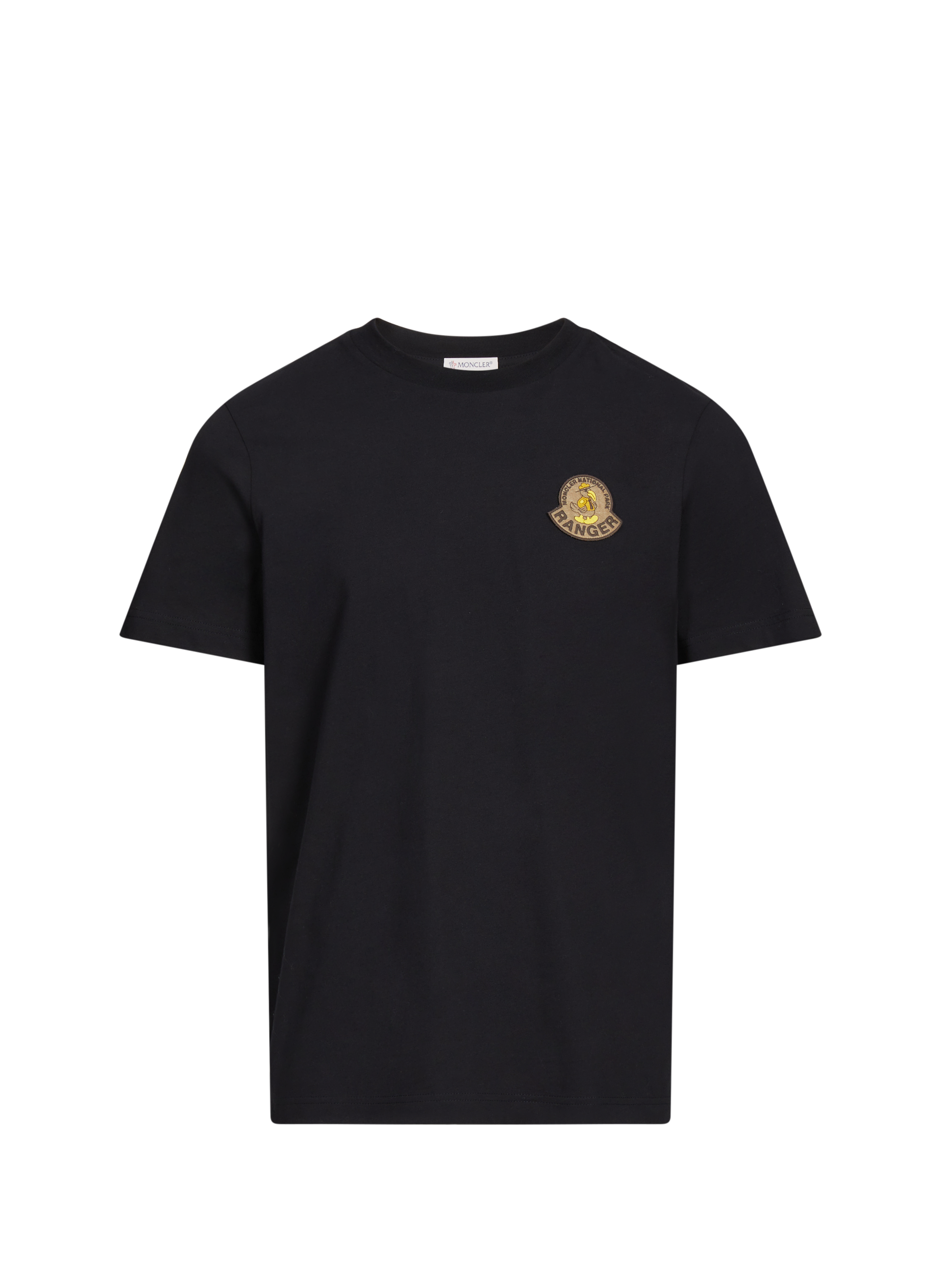 MONCLER Cotton round-neck T-shirt Black