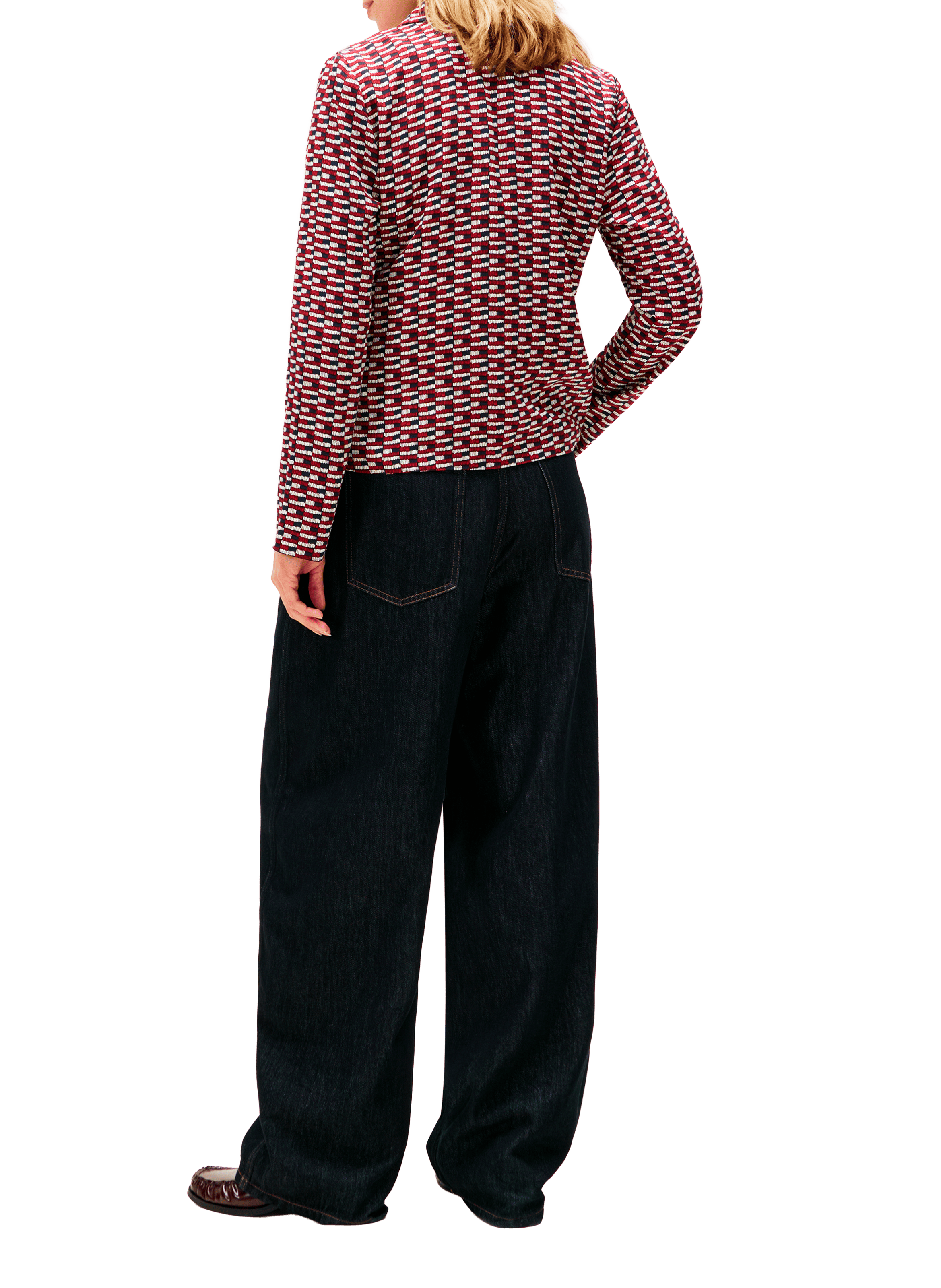 Chemise imprimée à manches longues TOMMY HILFIGER Bleu