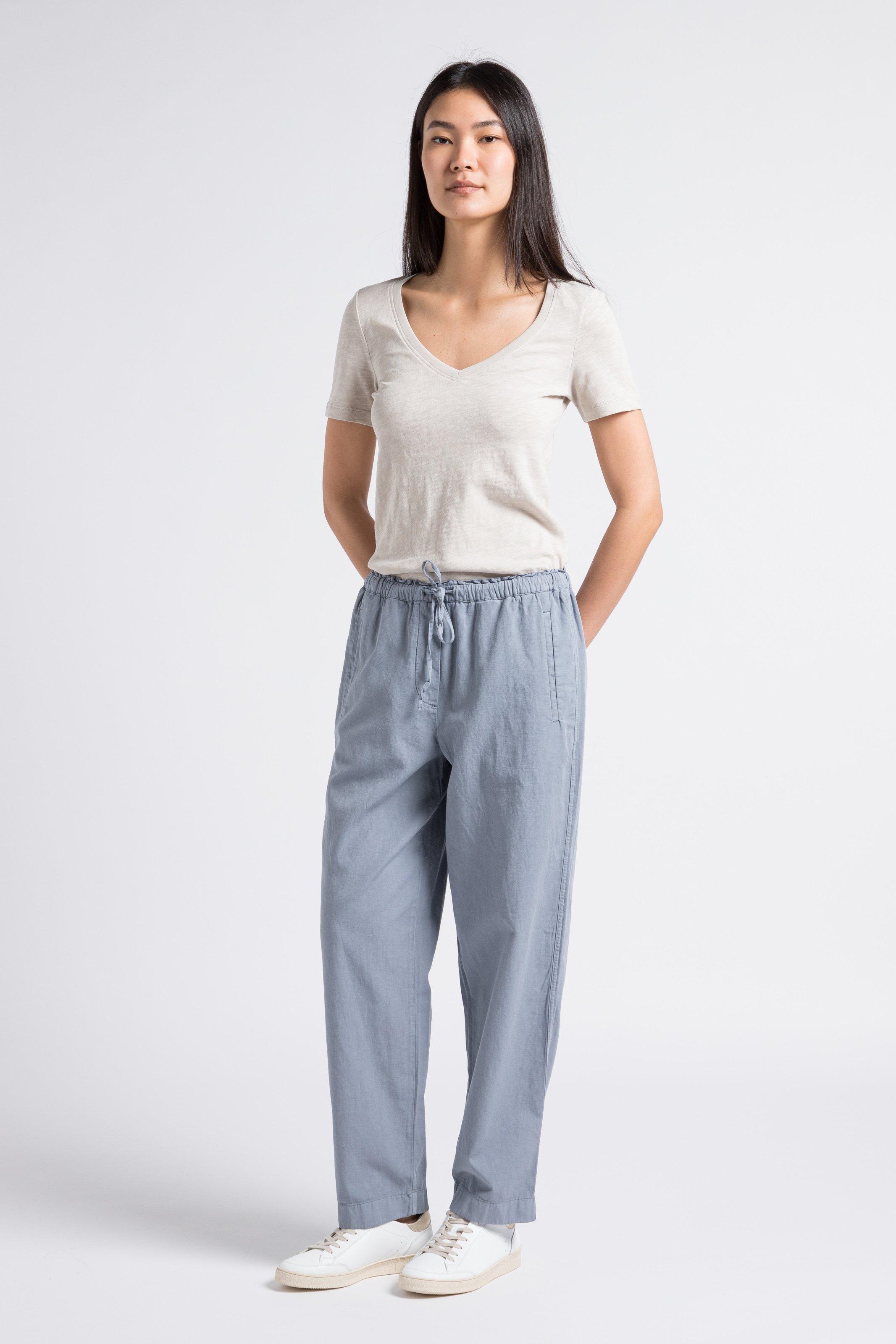 Baskets basses en cuir n°14 RIVECOUR Blanc