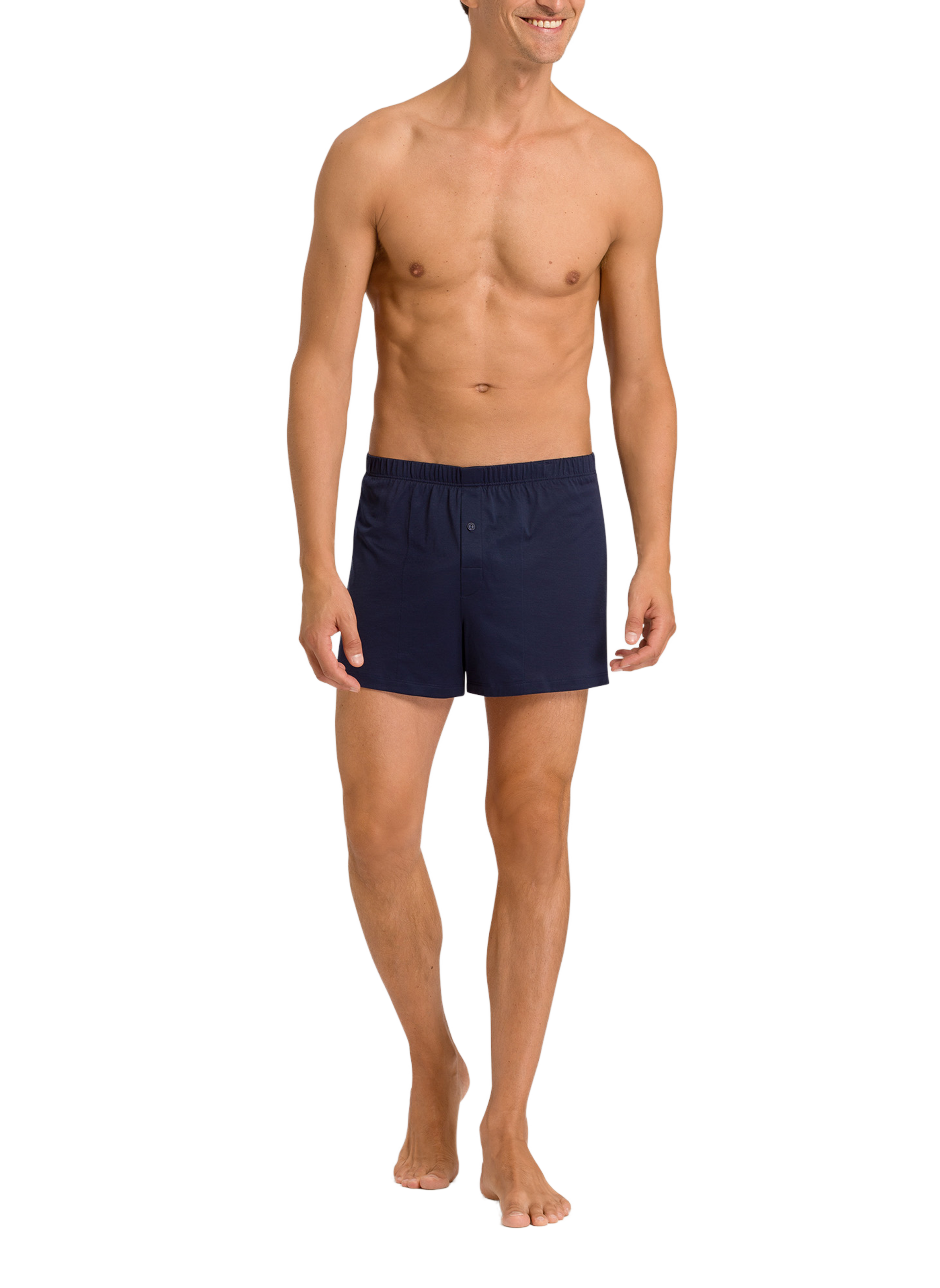 Cotton boxer shorts HANRO Blue