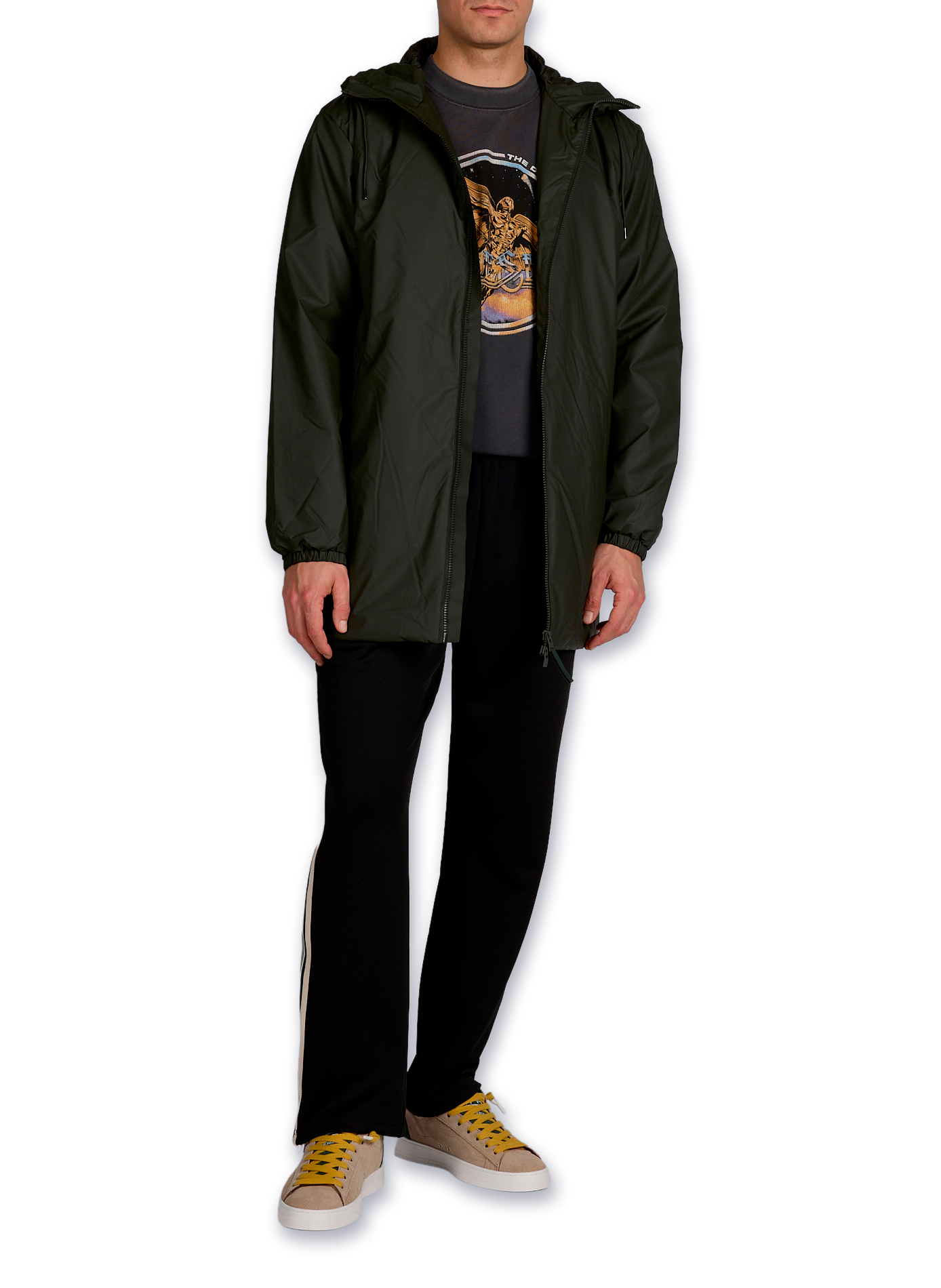 Solid Raincoat RAINS Khaki