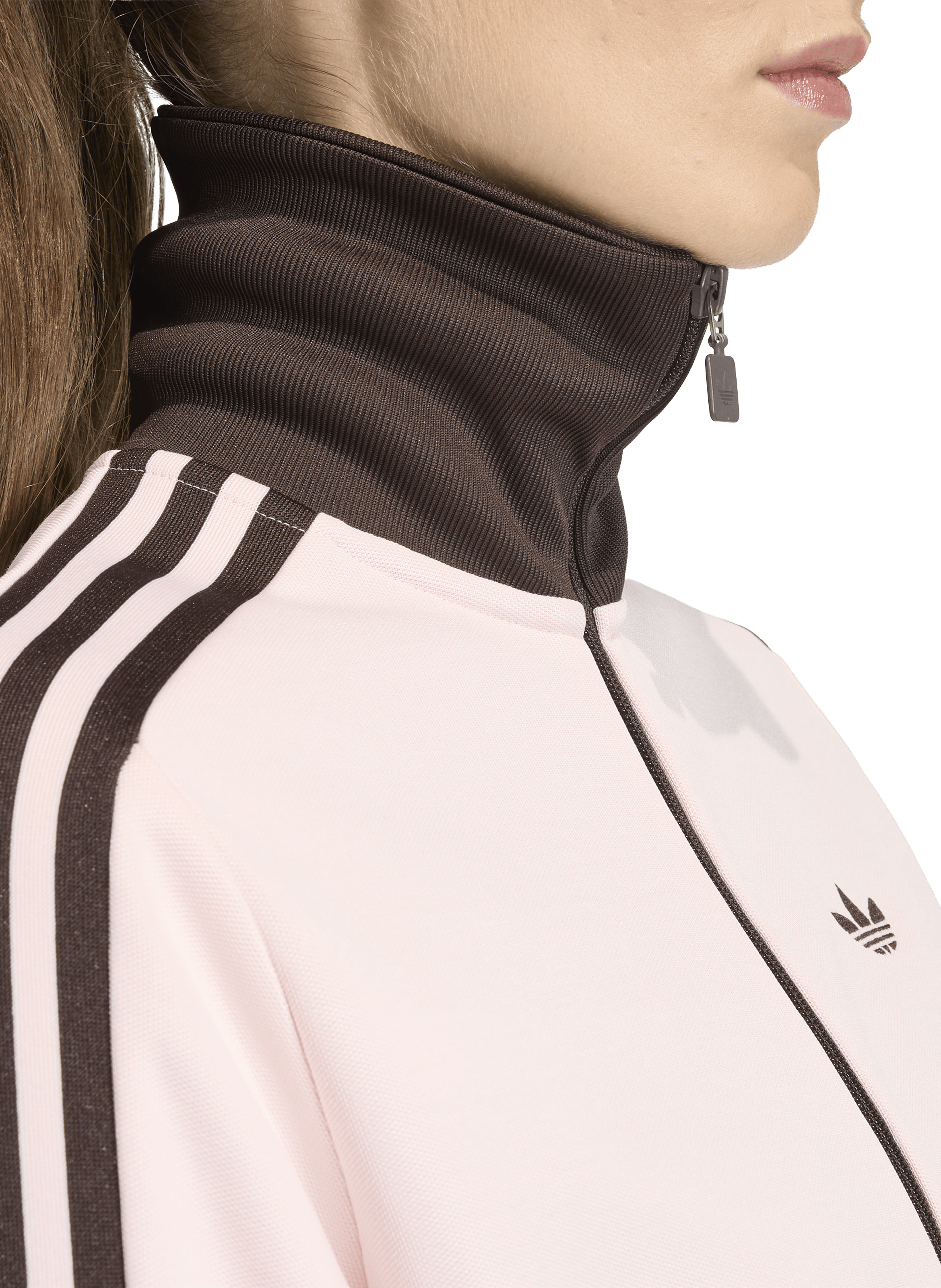Zip-up track jacket with logo ADIDAS Pink