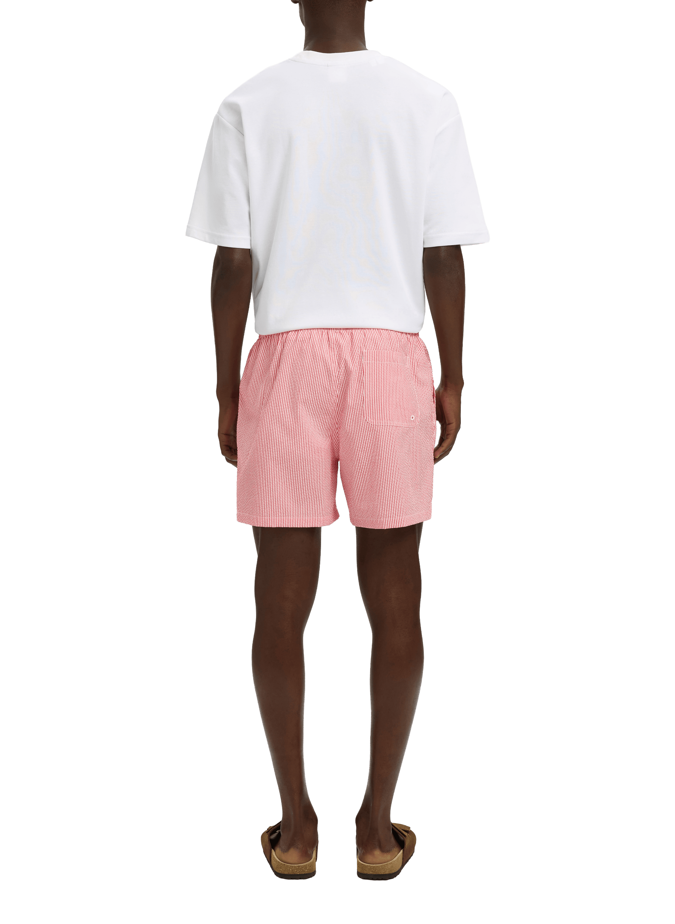 Striped swim shorts SELECTED Pink